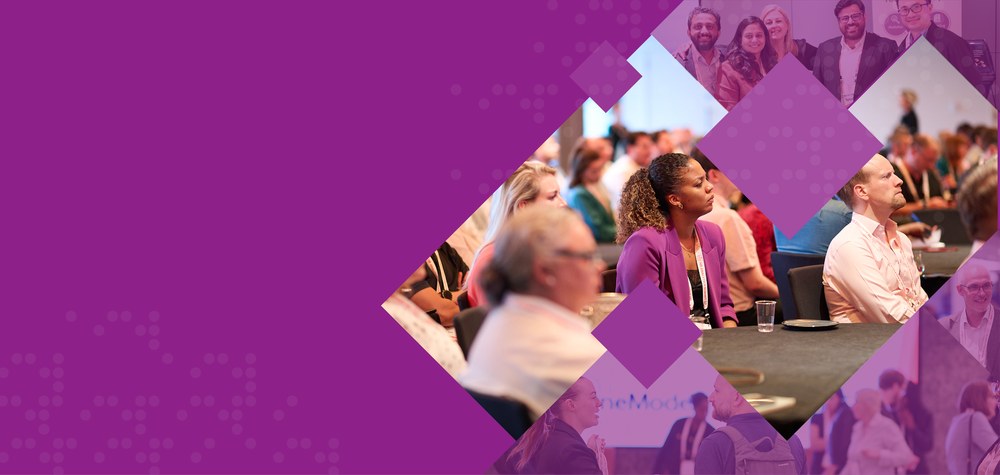 AI Experience Live artwork featuring delegates listening, meeting and exchanging ideas