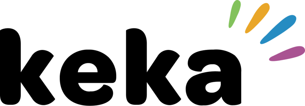 Colorful, abstract geometric design with layered, angular shapes in green, yellow, blue, and purple.