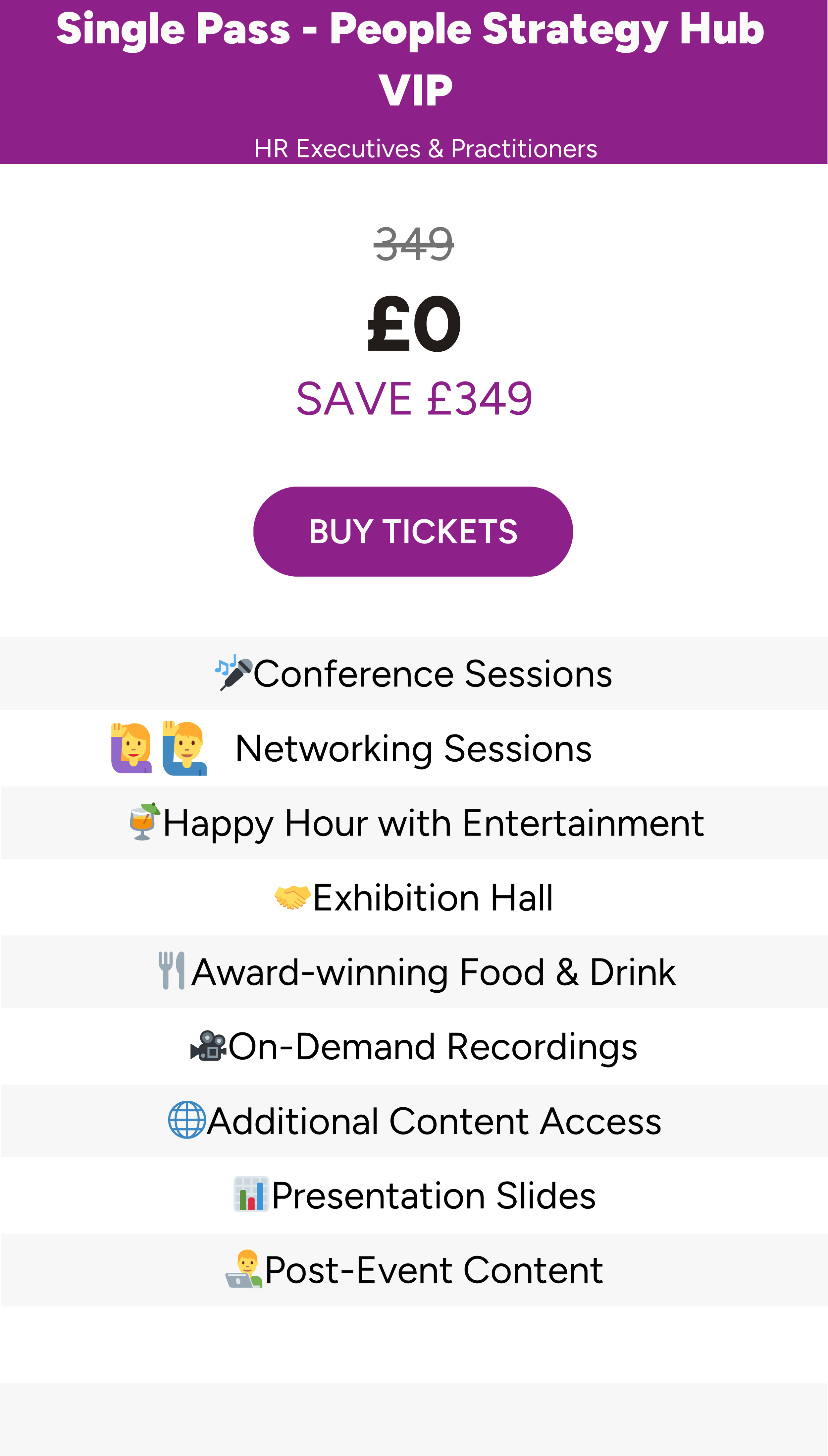 SINGLE PASS - People Strategy Hub VIP Pass