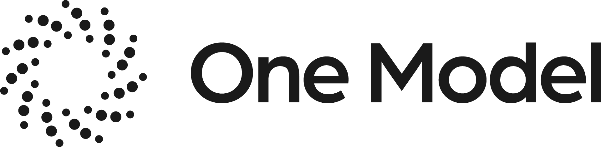 OneMode logo with a dotted circular design and the text 'One Mode' in black