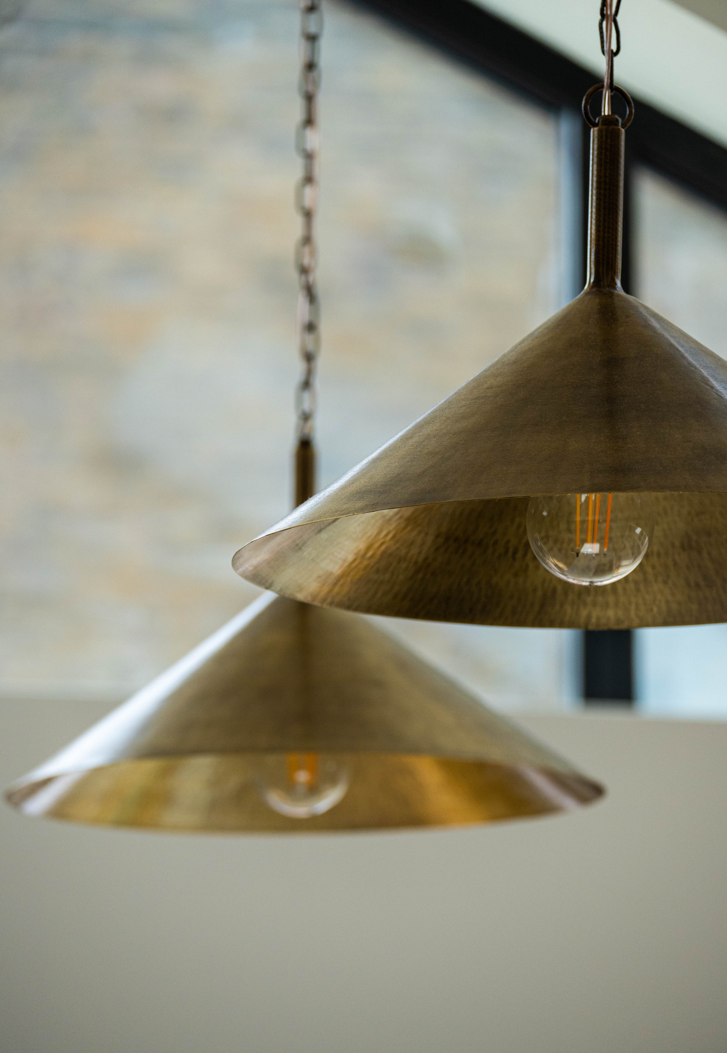 Brass island pendants