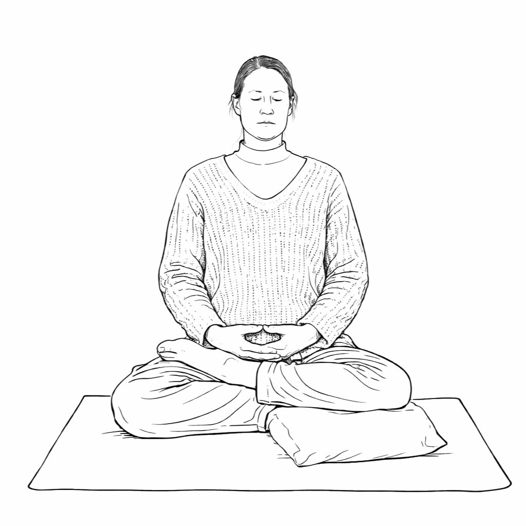 Half Lotus with Knee Support