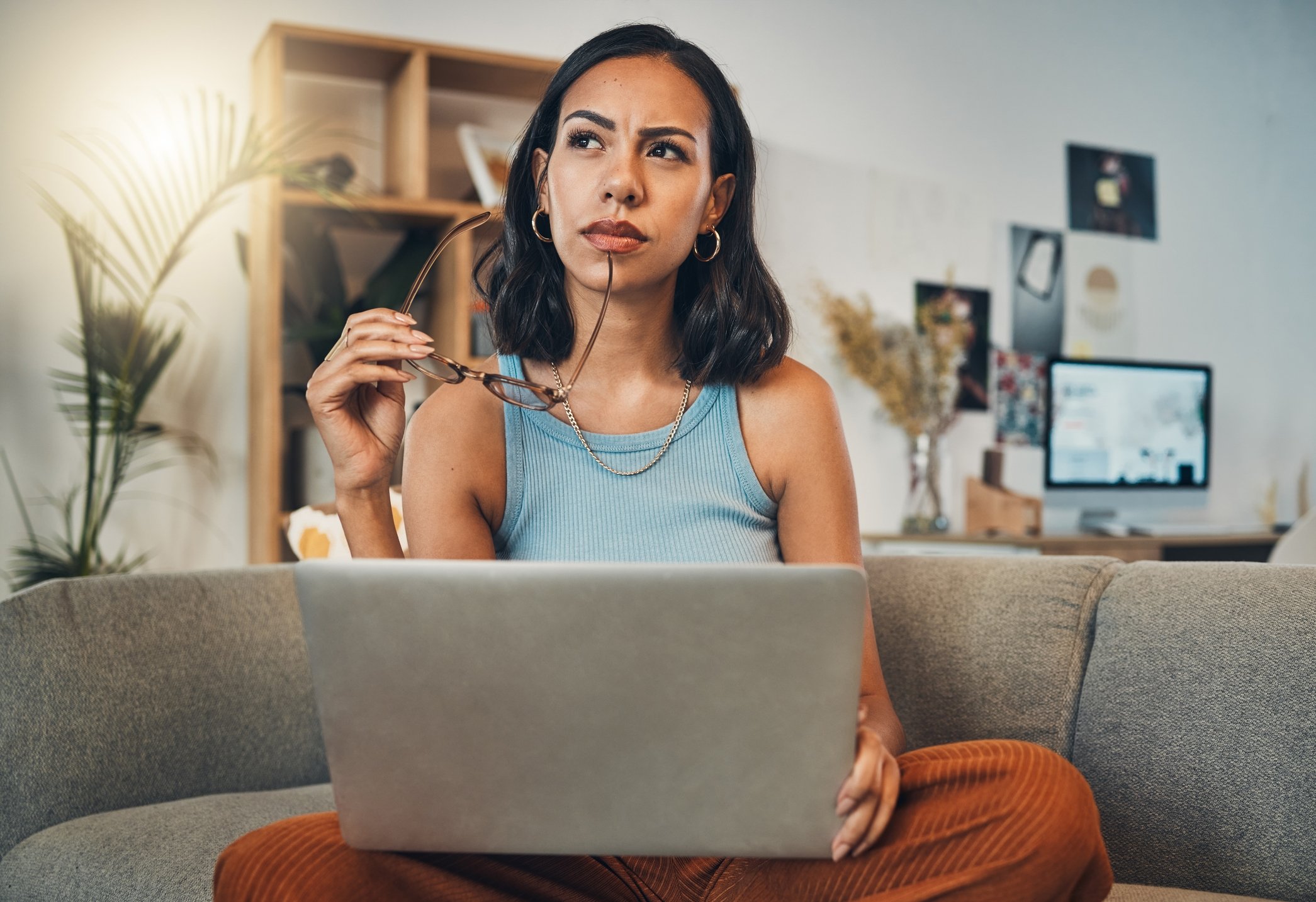 woman in thought about her support needs