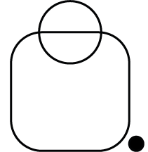 Schwarz-weisse Einkaufstasche als Link zum Warenkorb