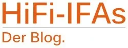 Logo mit orangefarbenem Text: 'HiFi-IFAs Der Blog.'