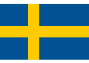 Schwedische Flagge mit blauer Hintergrund und gelbem Kreuz