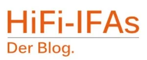Logo mit Text: "HiFi-IFAs Der Blog" in orange Schrift auf weißem Hintergrund.