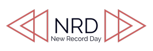 Logo mit Pfeilen und Text 'NRD' für 'New Record Day'.