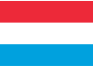 Flagge der Niederlande mit horizontalen Streifen in Rot, Weiß und Blau.
