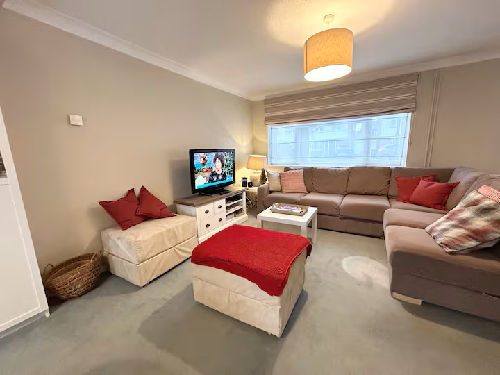 Open plan living space.