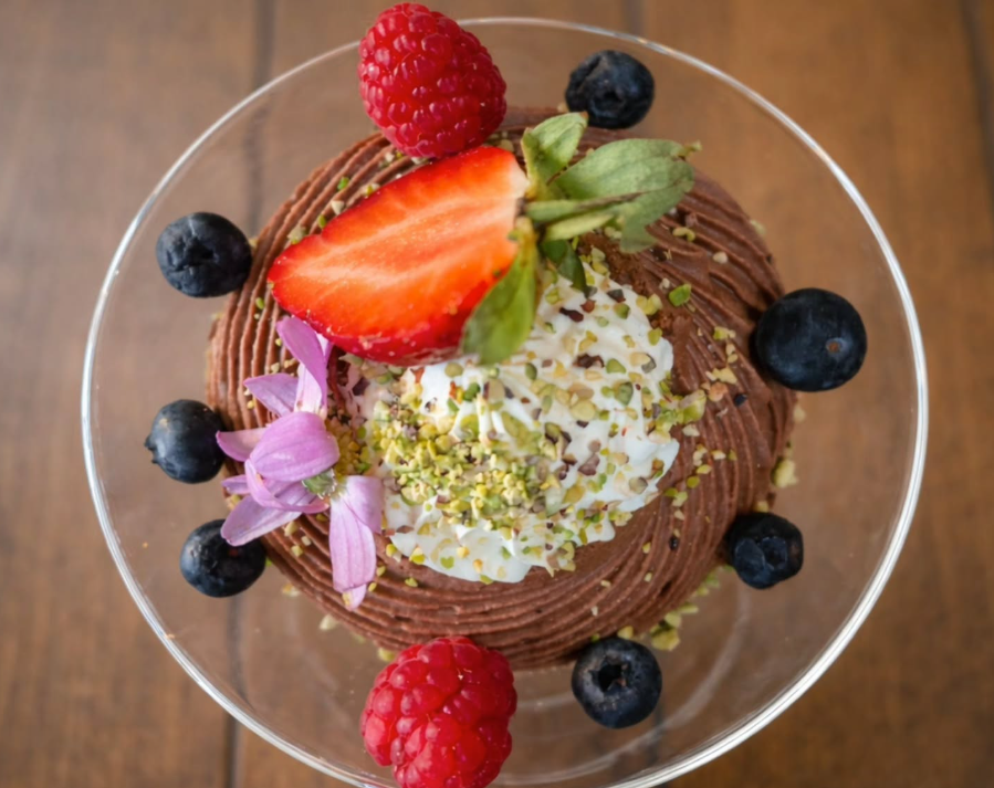 Galleria's Pistachio and chocolate mousse