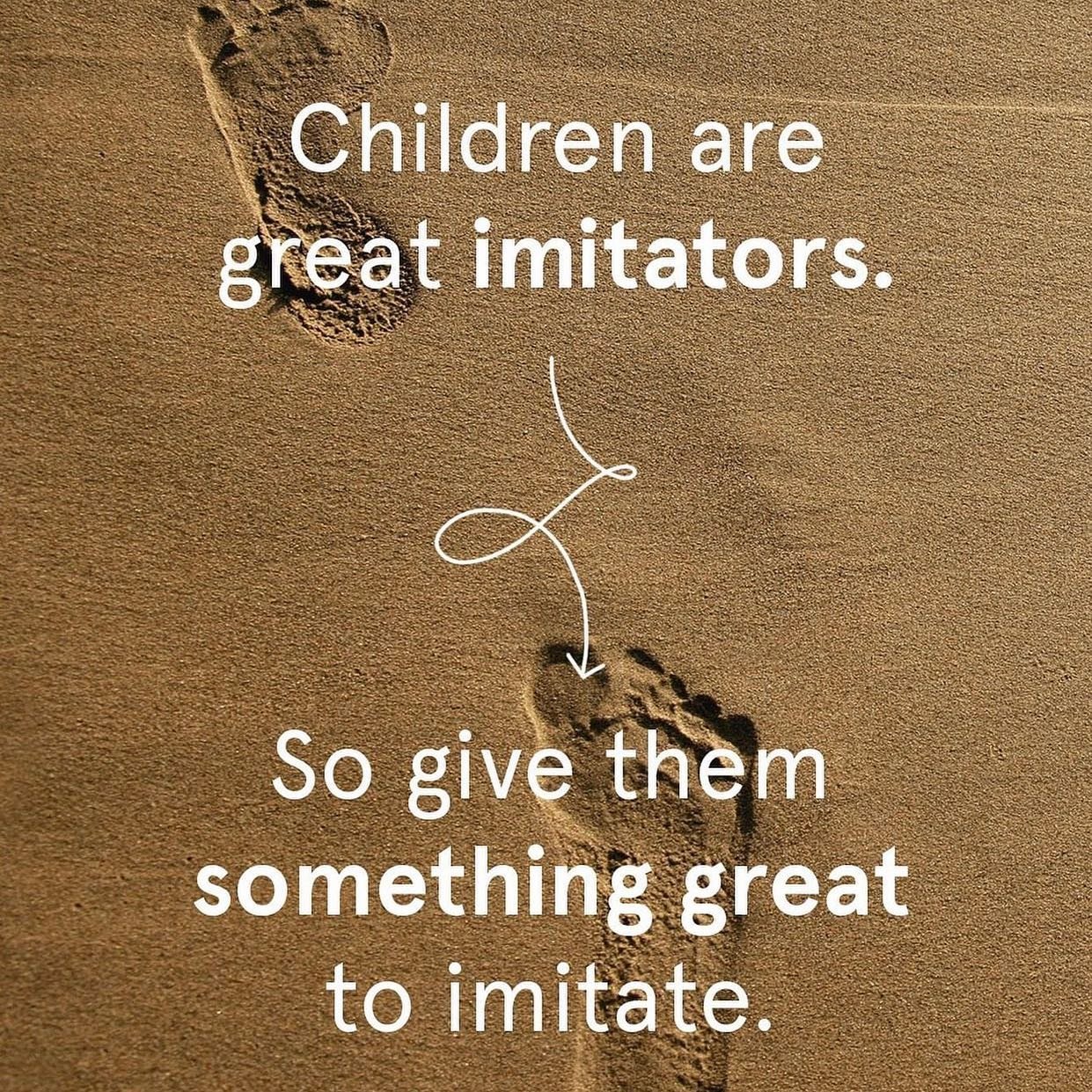 Children are great imitators. So give them something great to imitate. #healthyliving #health #wellness #preventativehealth