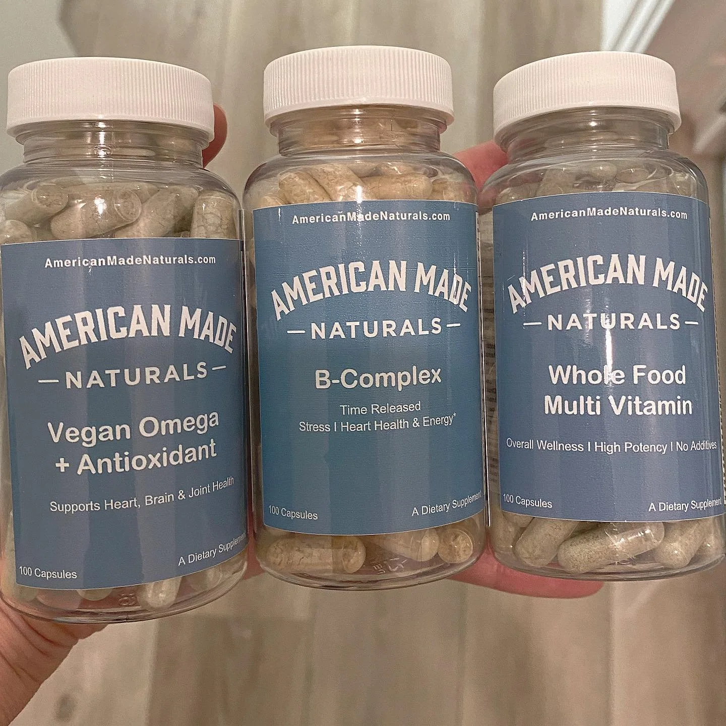 Our most popular trio right now is the Vegan Omega + Antioxidant, B-Complex, and the Whole Food Multi Vitamin! All our products are made in small batches to ensure highest quality, pure ingredients, with no additives or fillers, and free shipping on 