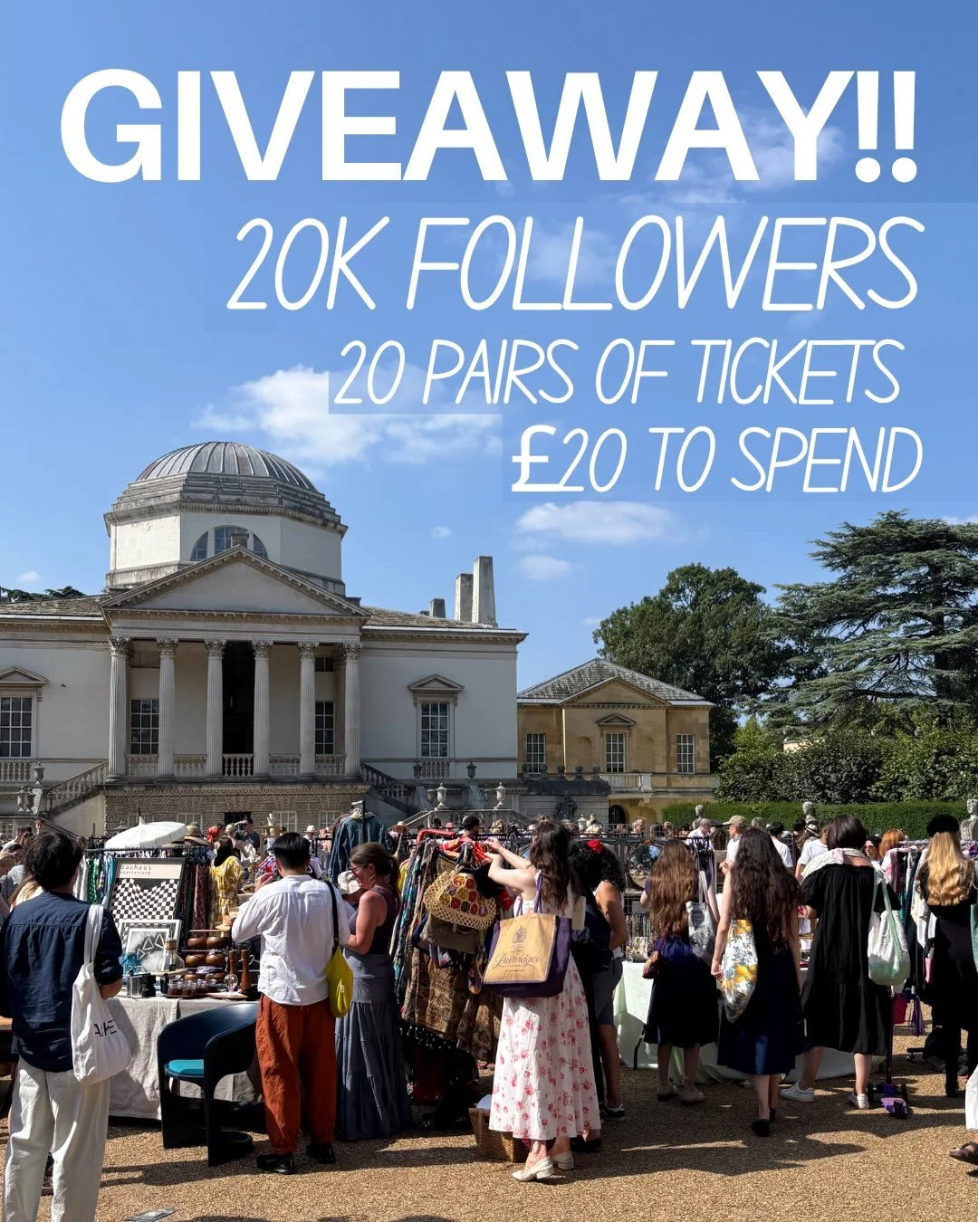 20K GIVEAWAY!! 🥹🫶

There are somehow now 20,000 of you following The Lazy Flea, which feels absolutely wild, so obviously we had to do a little giveaway to celebrate and say THANKYOU! 💕 

We&rsquo;re giving 20 people a pair of tickets + &pound;20 