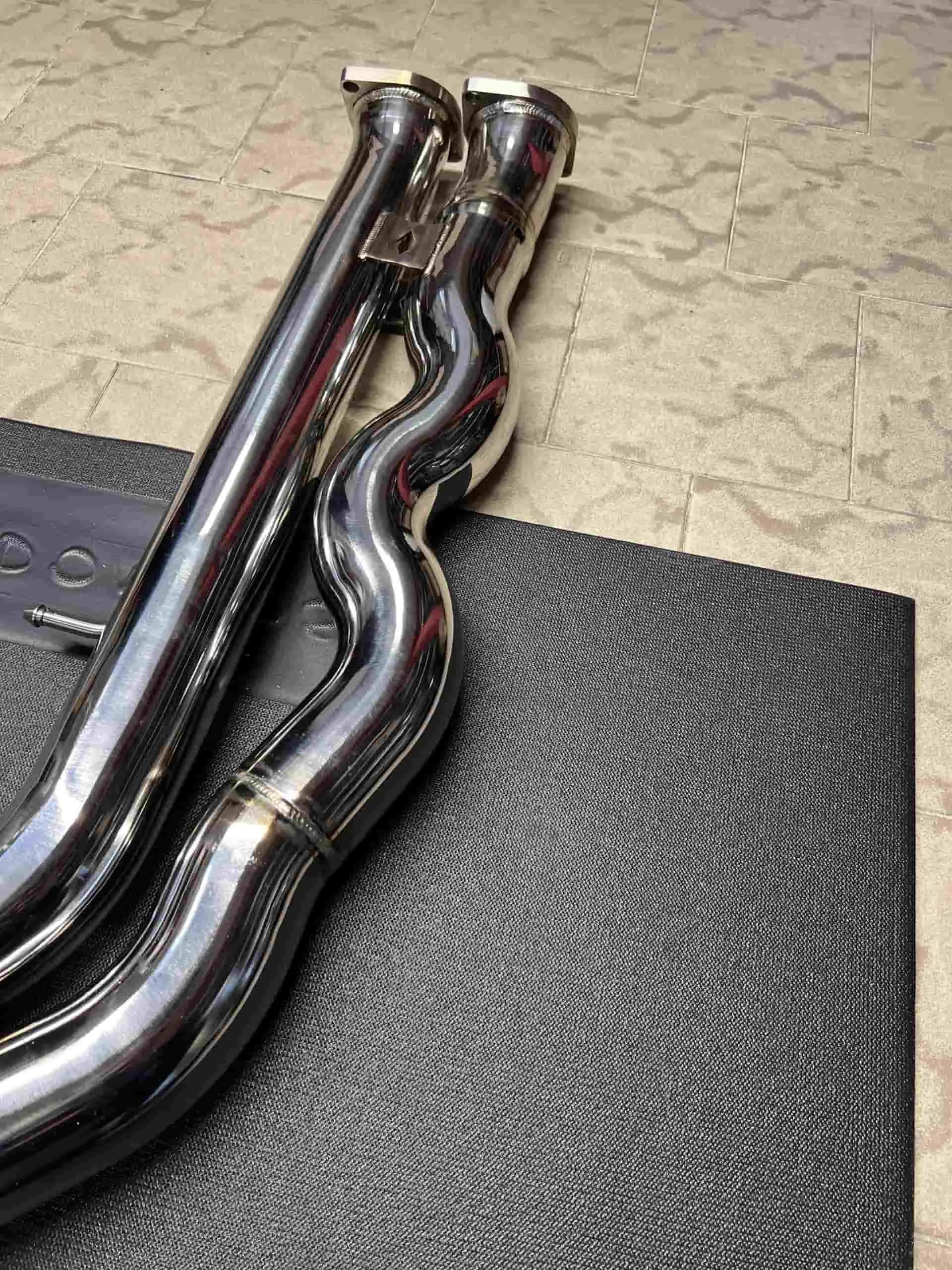 Close up related to soldering of stainless steel bends