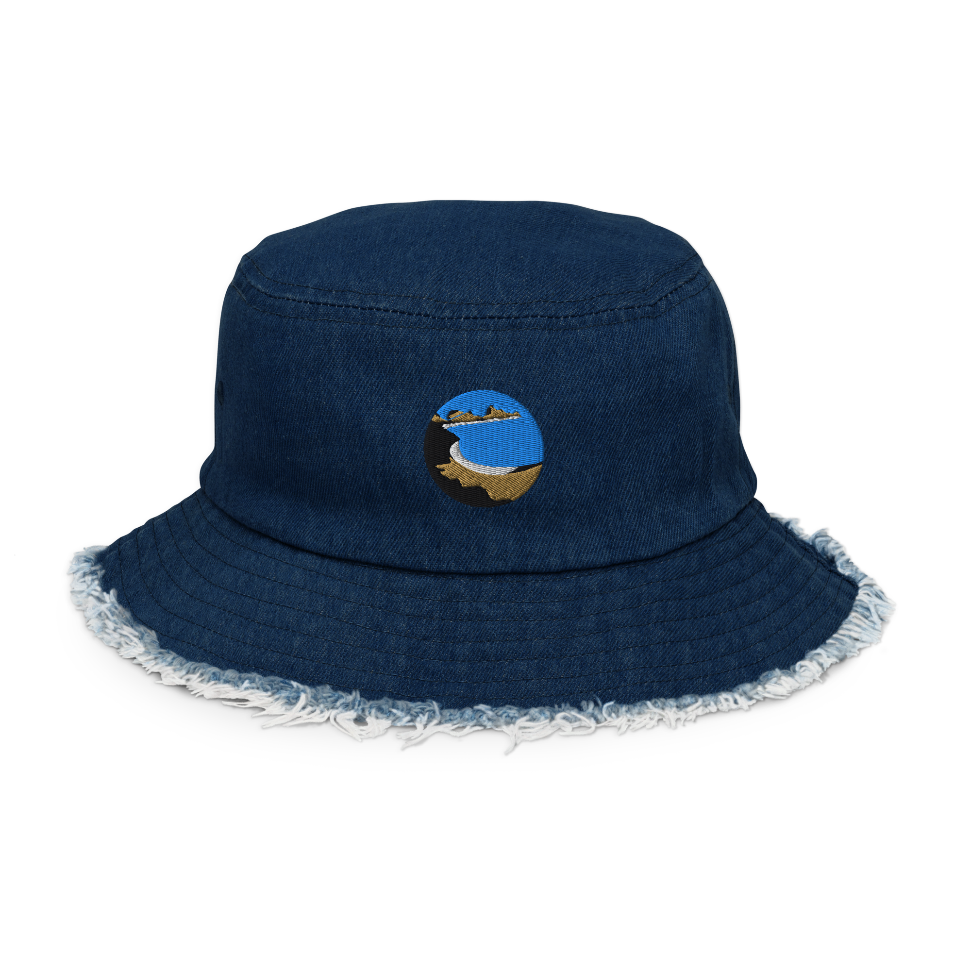Classic Distressed Denim Bucket Hat