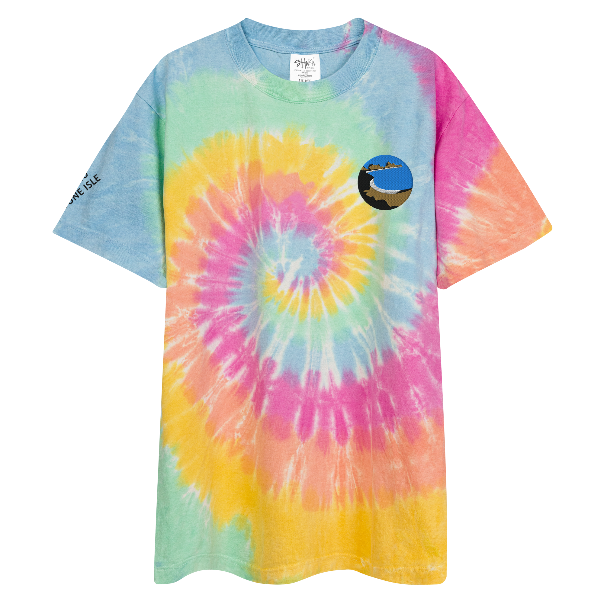Washed Vibe Sherbet Rainbow Tie-Dye Tee