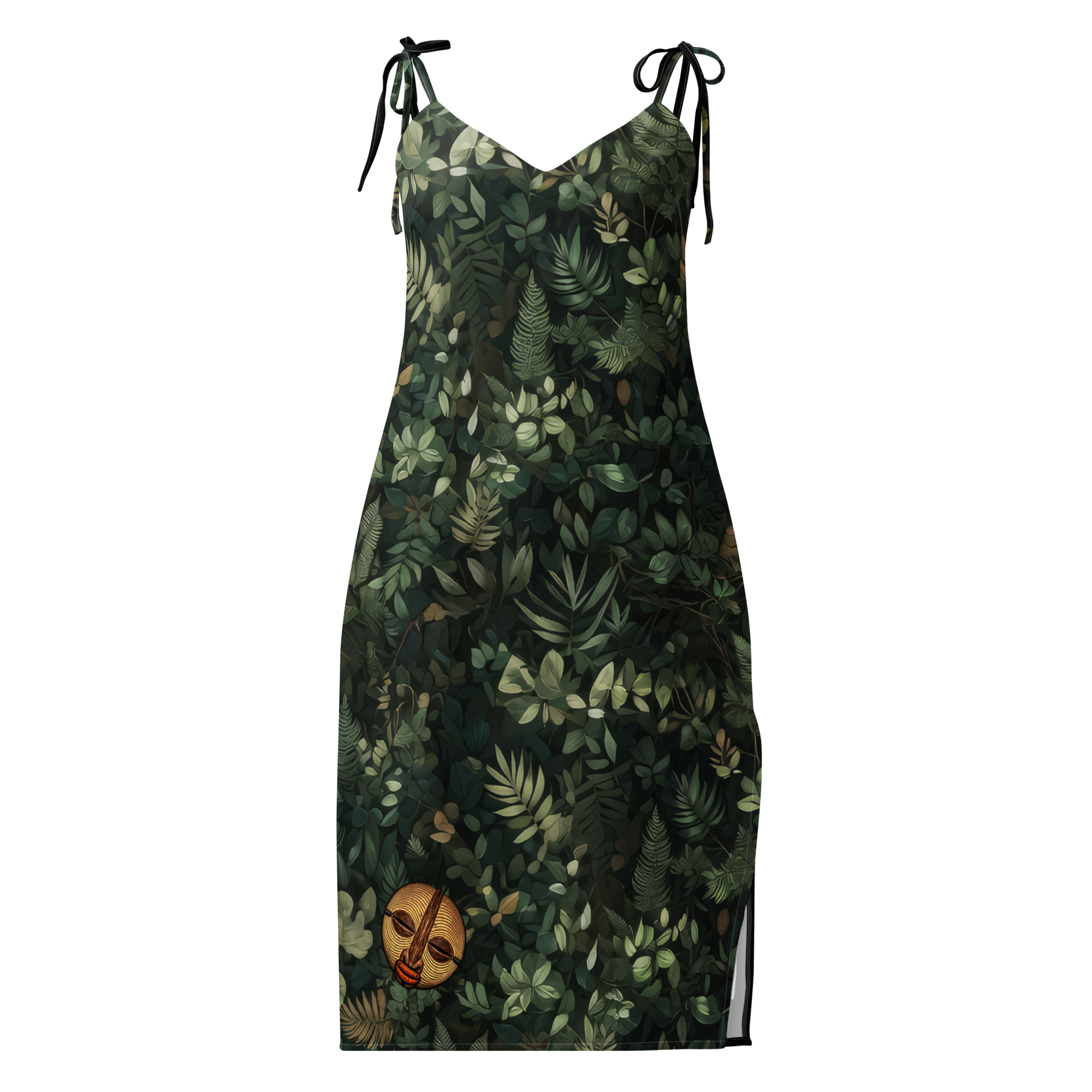 Kongo Tie-Strap Midi Dress