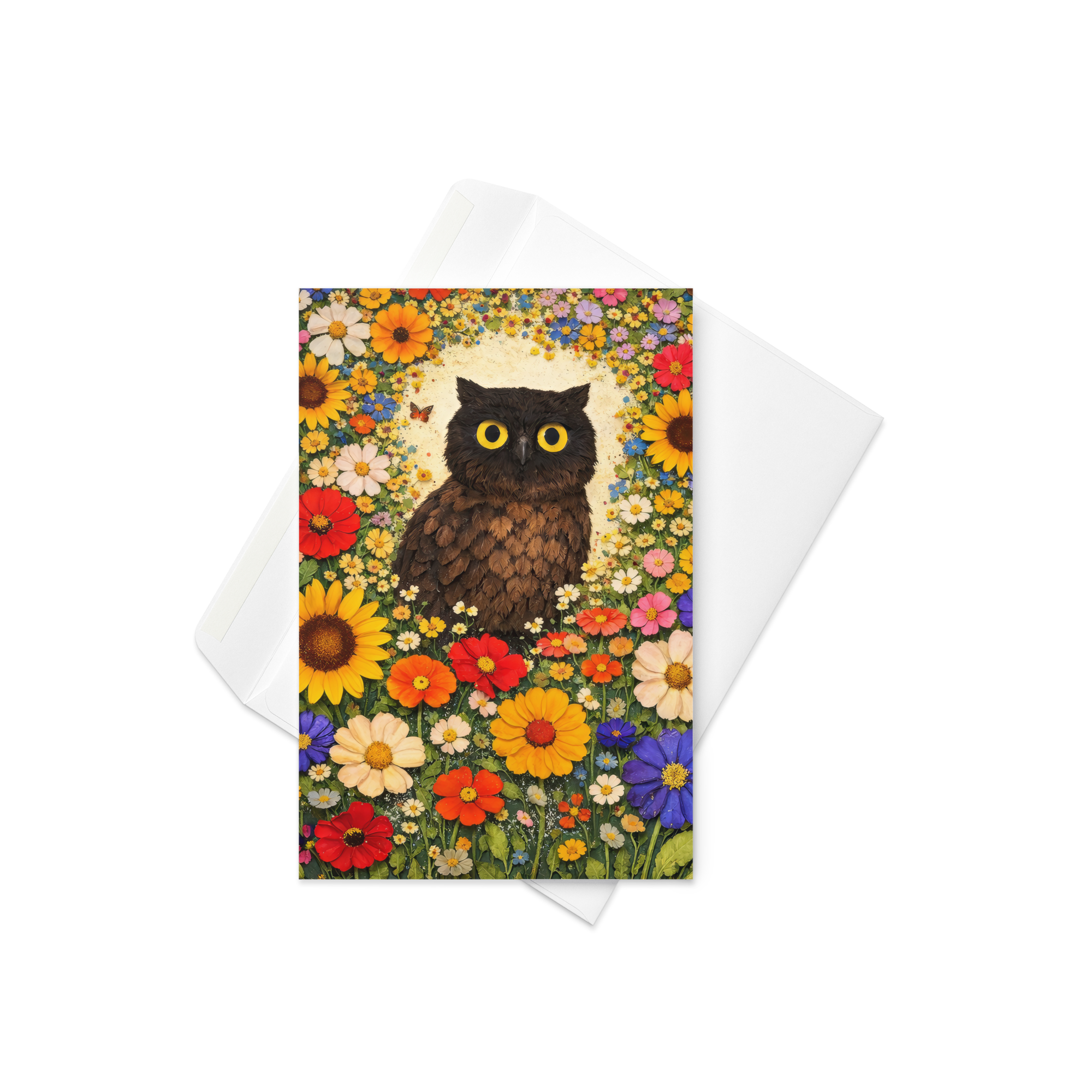 Owl Art Greeting Card
