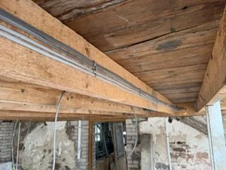 Electrical Installation of cables on a rewire in Anglesey.