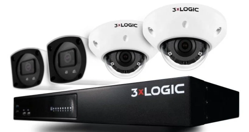 3xLogic video surveillance cameras and NVR used for retail and education security systems with integrated analytics