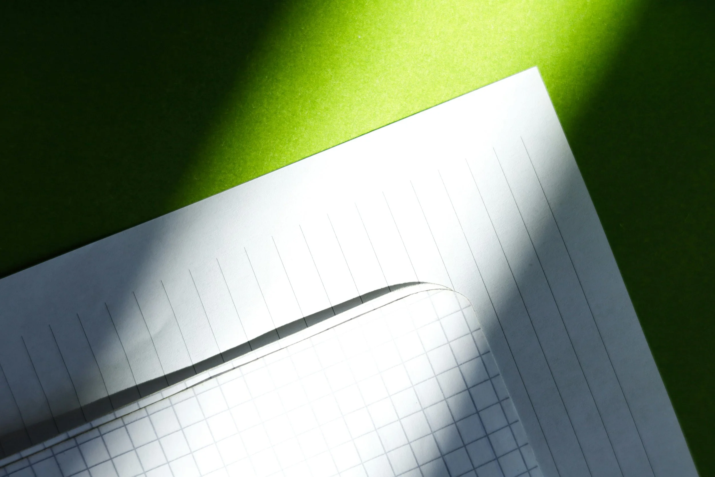 Sunlight shining on papers