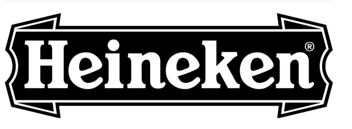 Heineken logo in black and white
