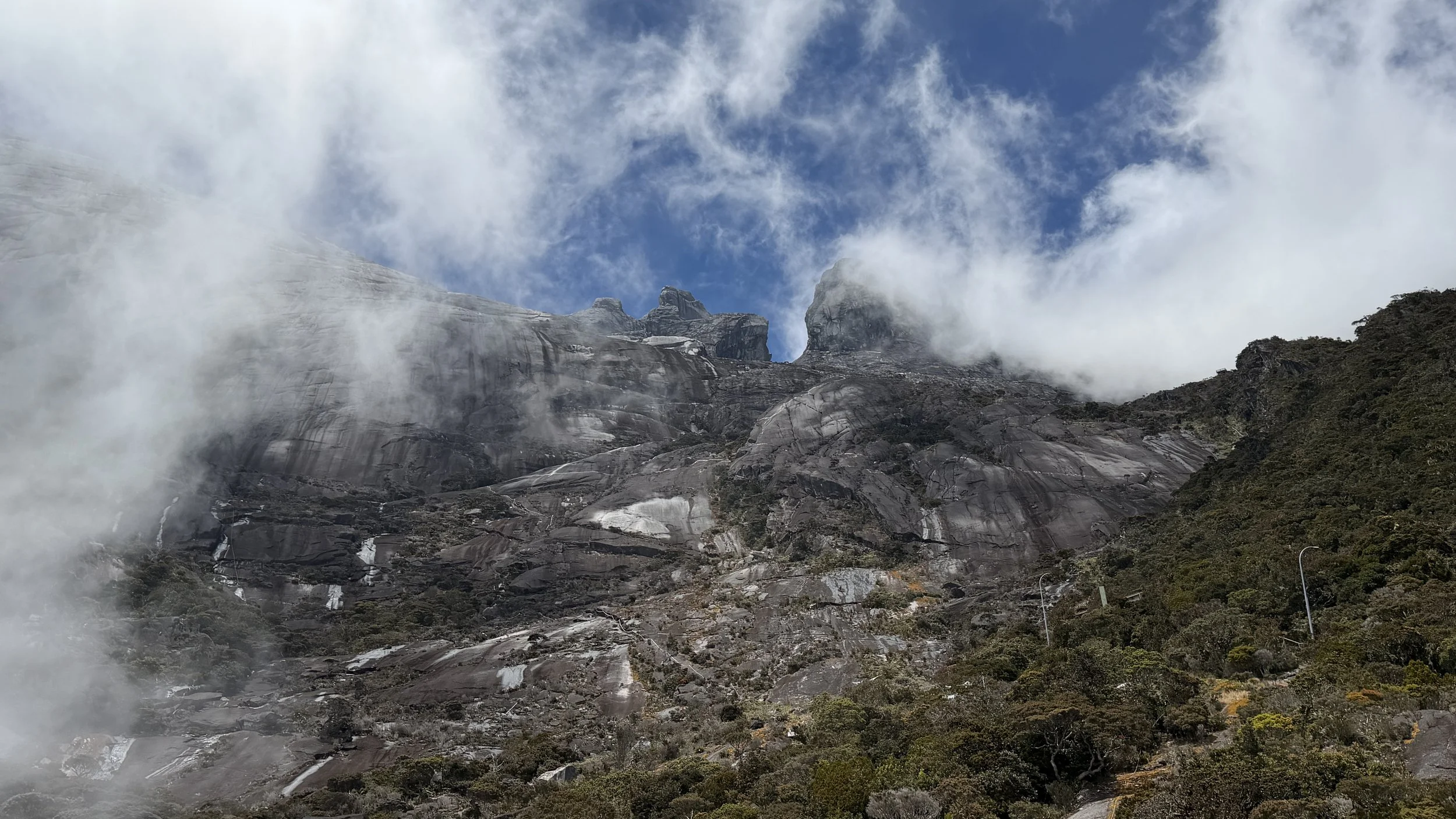 View to the summit - up behind those peaks