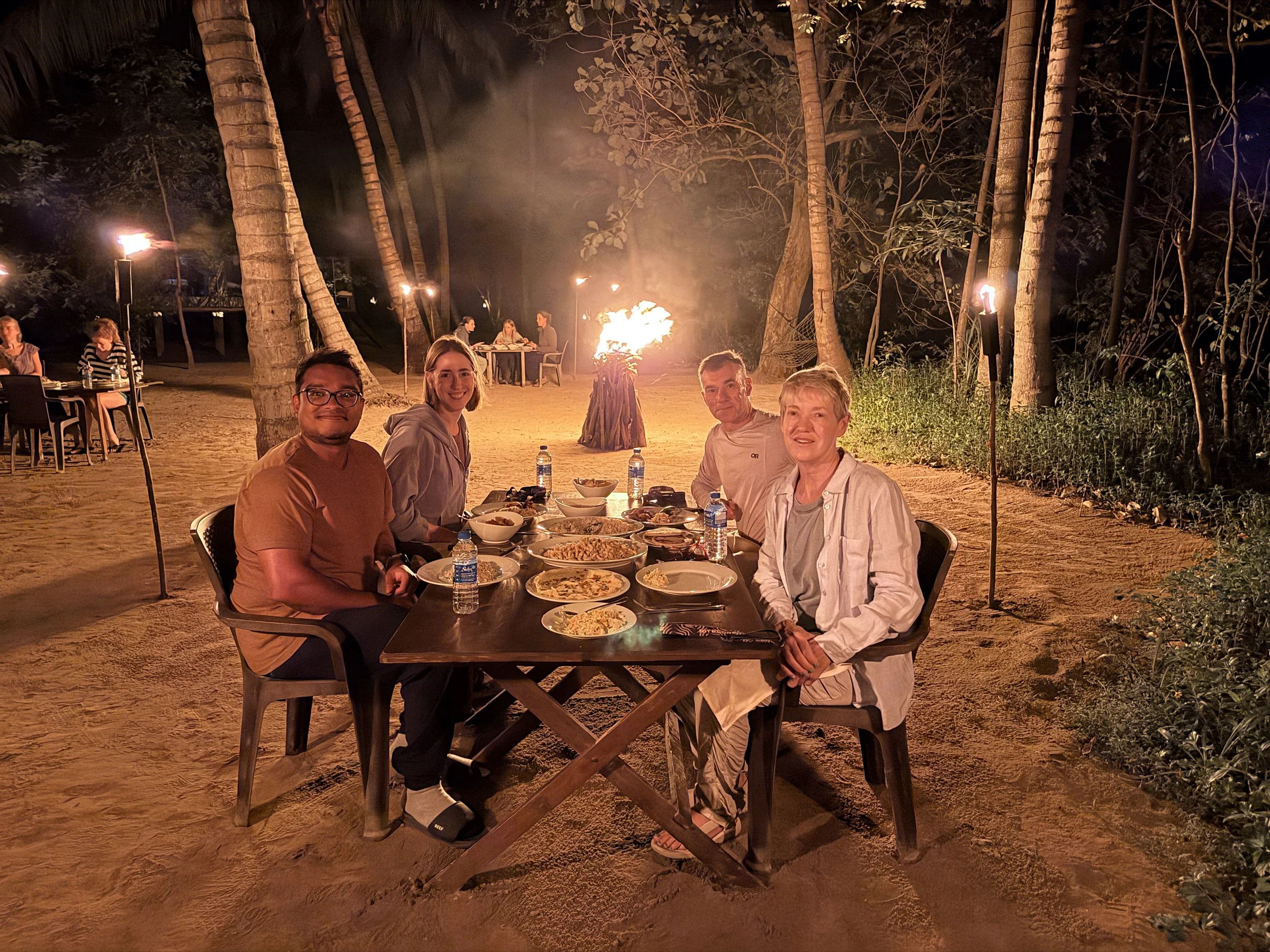 Camping near  Udawale National Park, and learning that elephants had broken through the electric fence quite near to us.