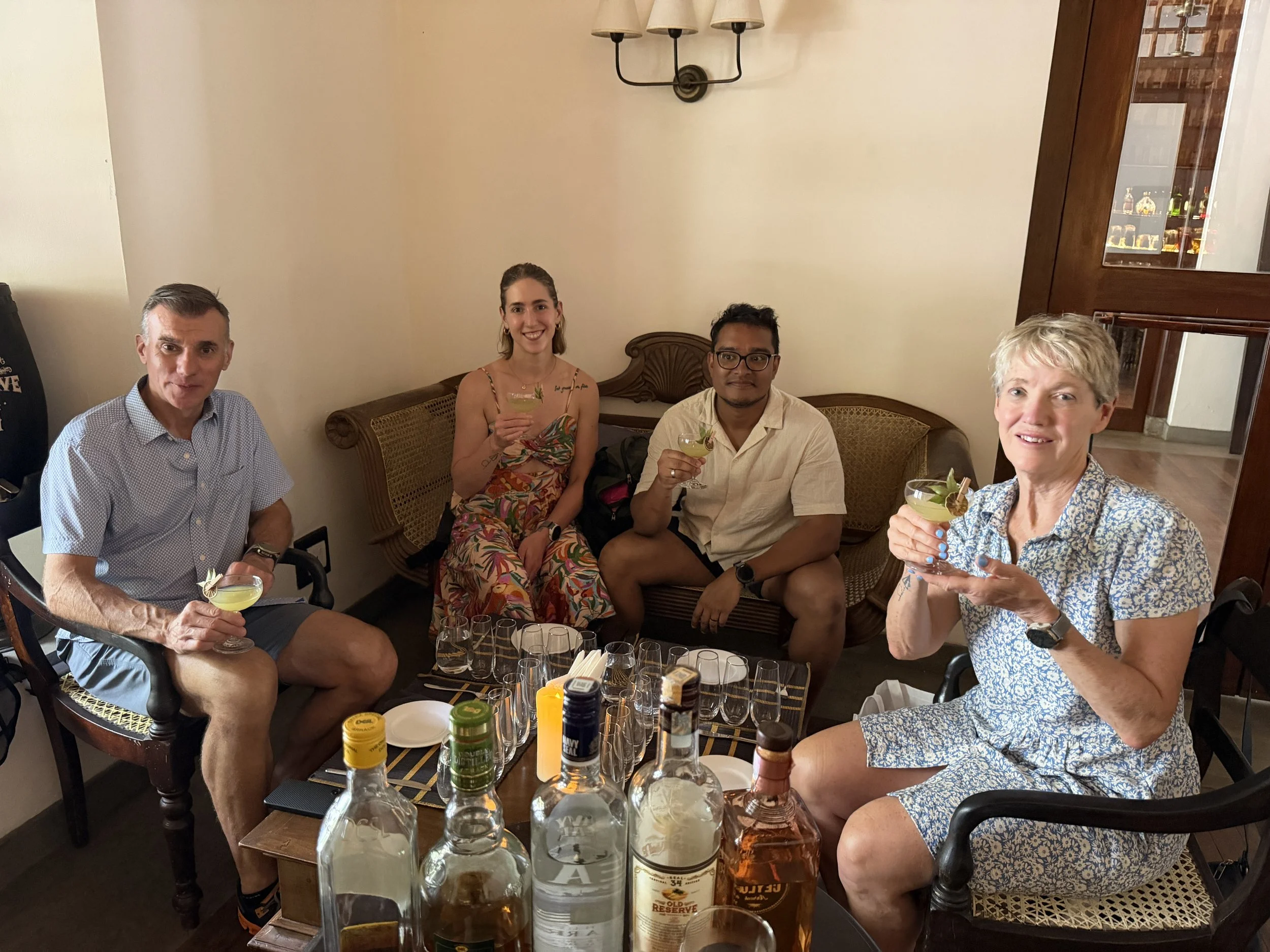 Tasting Araack - Sri Lankan coconut flour alcohol.  