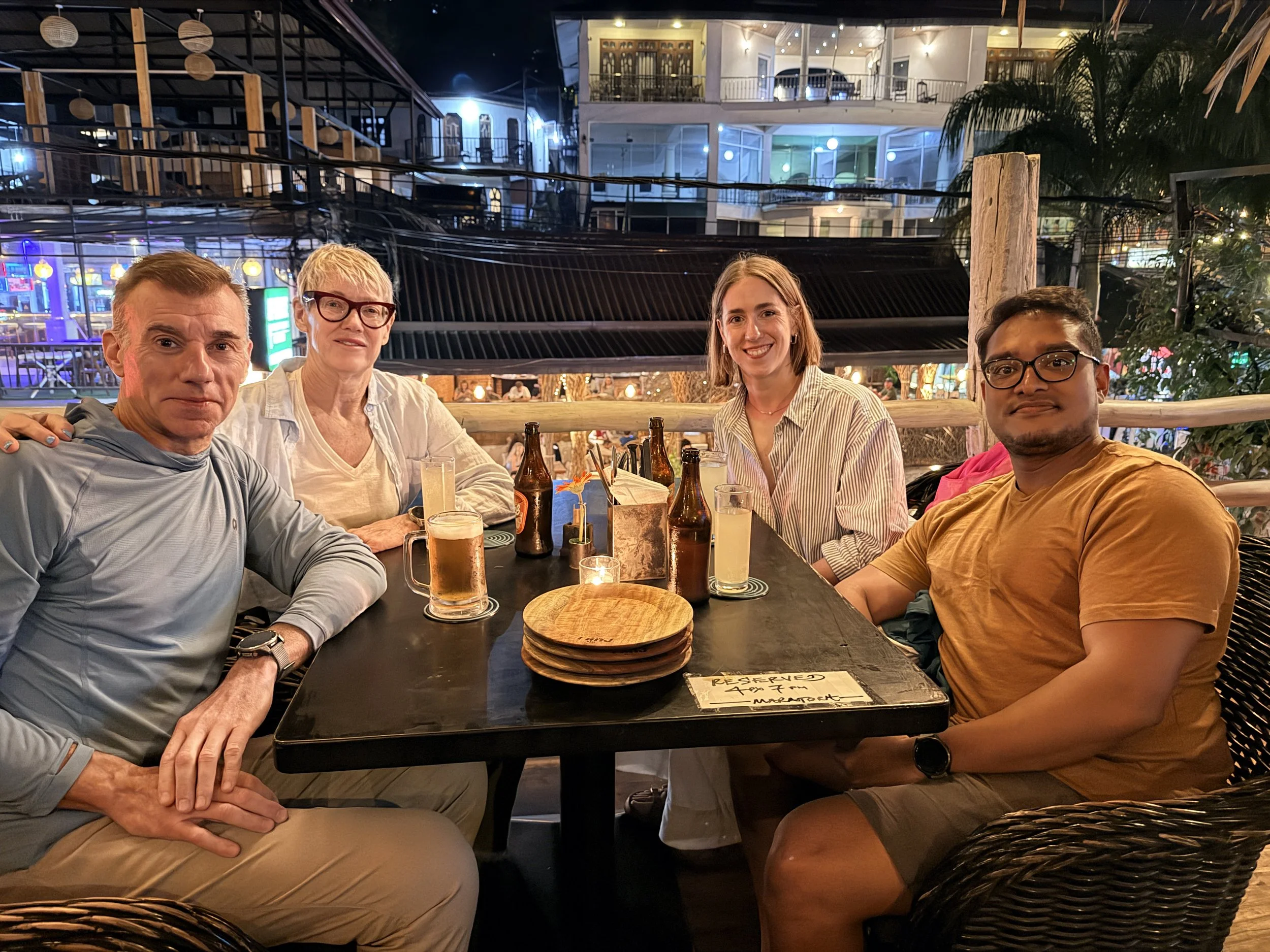 All the great meals we shared with Danica and Lahiru.