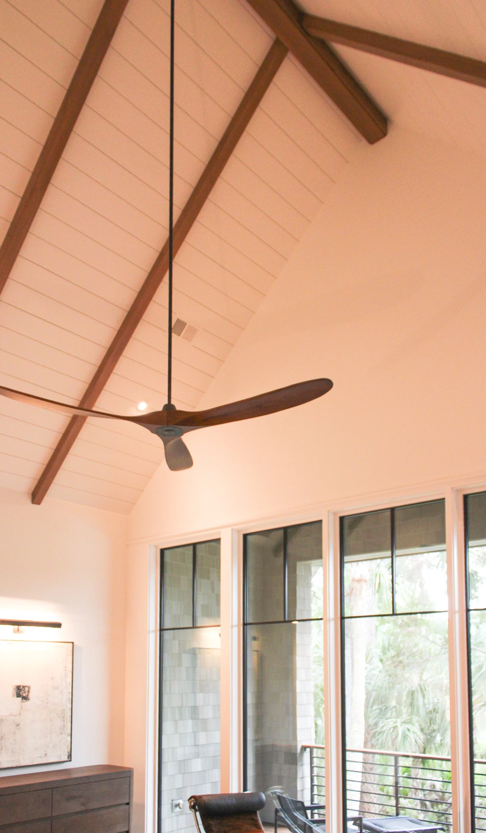 Interior Wood Beam Staining and Luxury Home Interior Painting Custom Kiawah Island