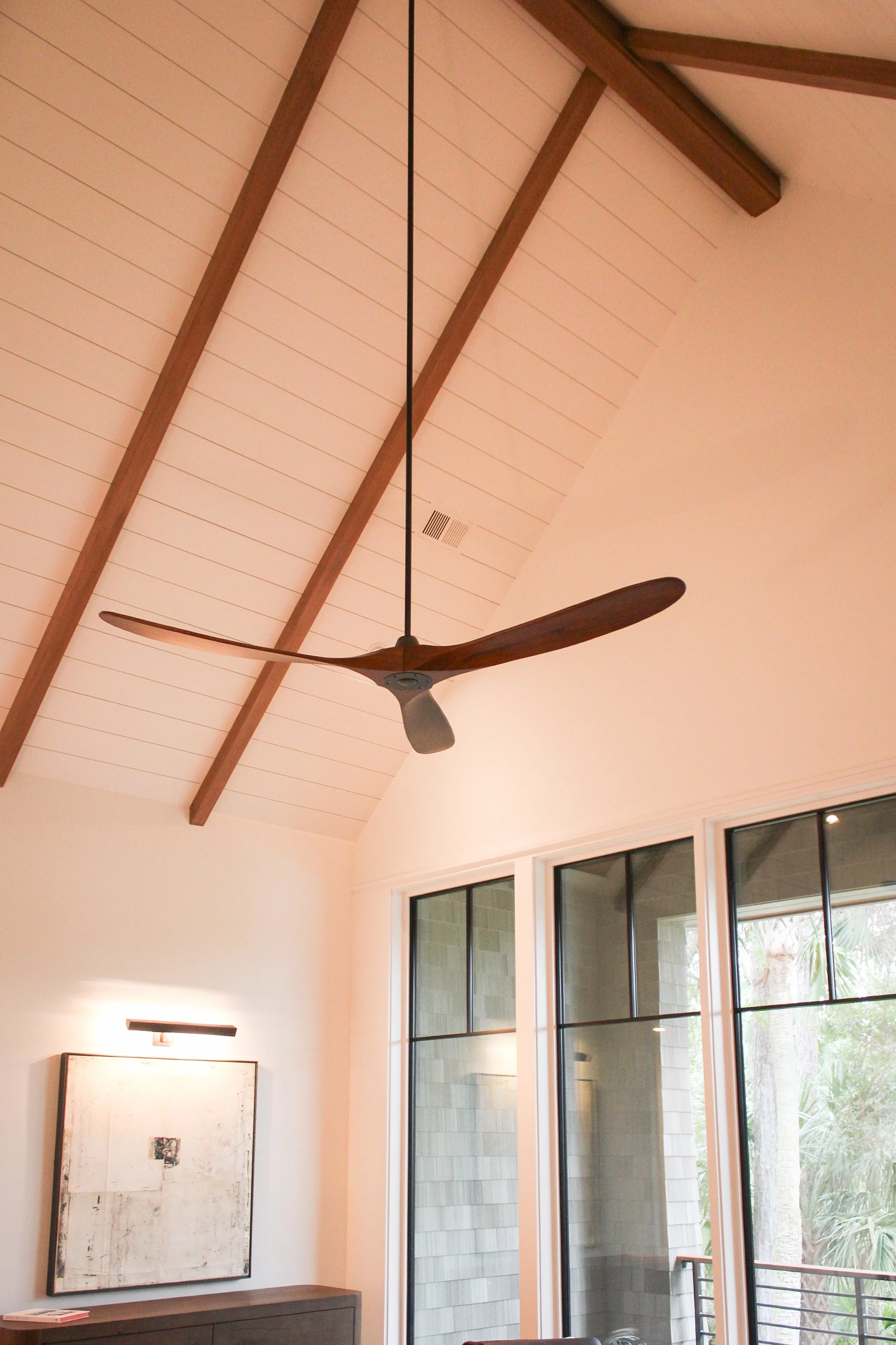 Interior Wood Beam Staining and Luxury Home Interior Painting Custom Kiawah Island