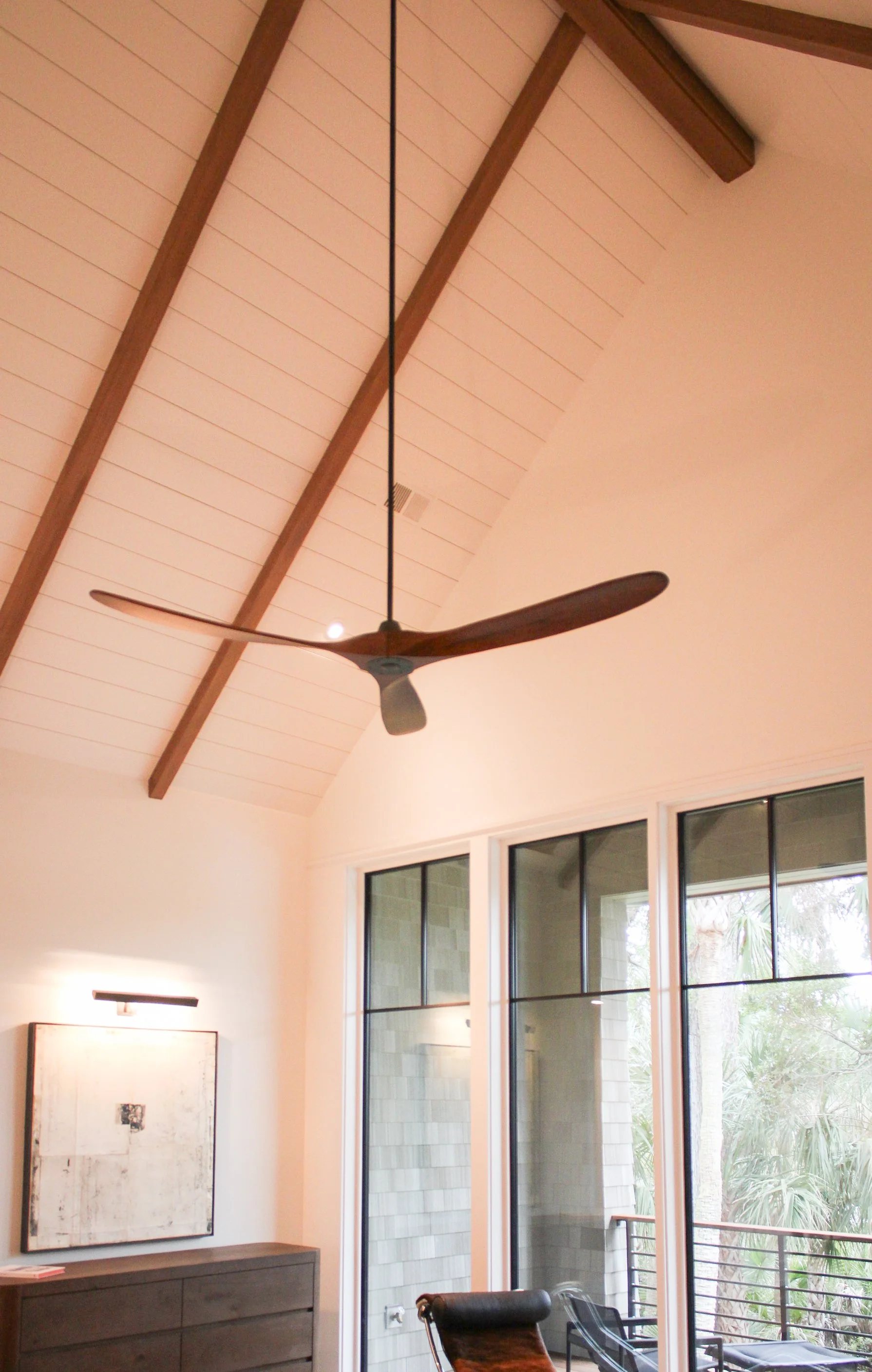 Interior Wood Beam Staining and Luxury Home Interior Painting Custom Kiawah Island