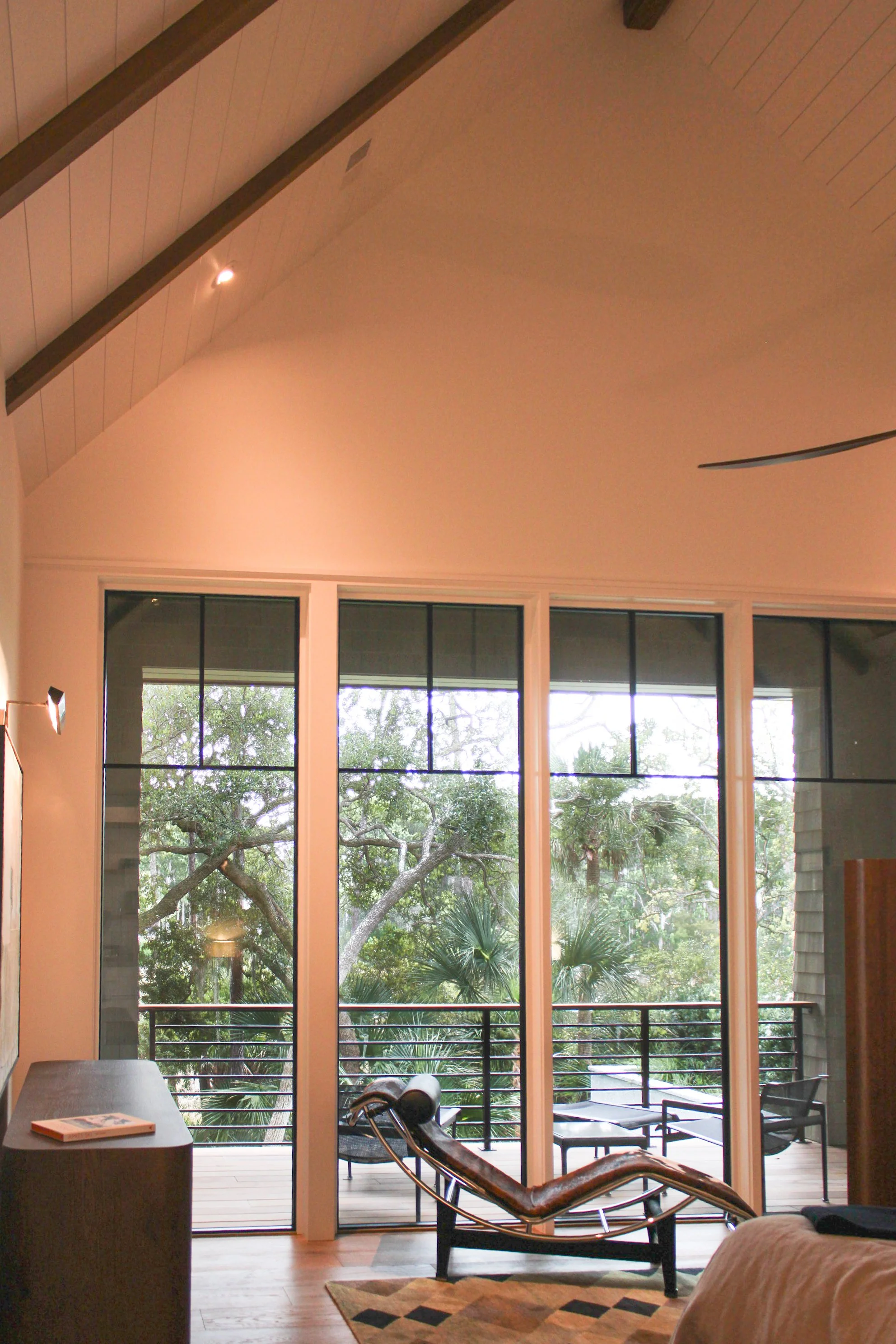 Interior Wood Beam Staining and Luxury Home Interior Painting Custom Kiawah Island