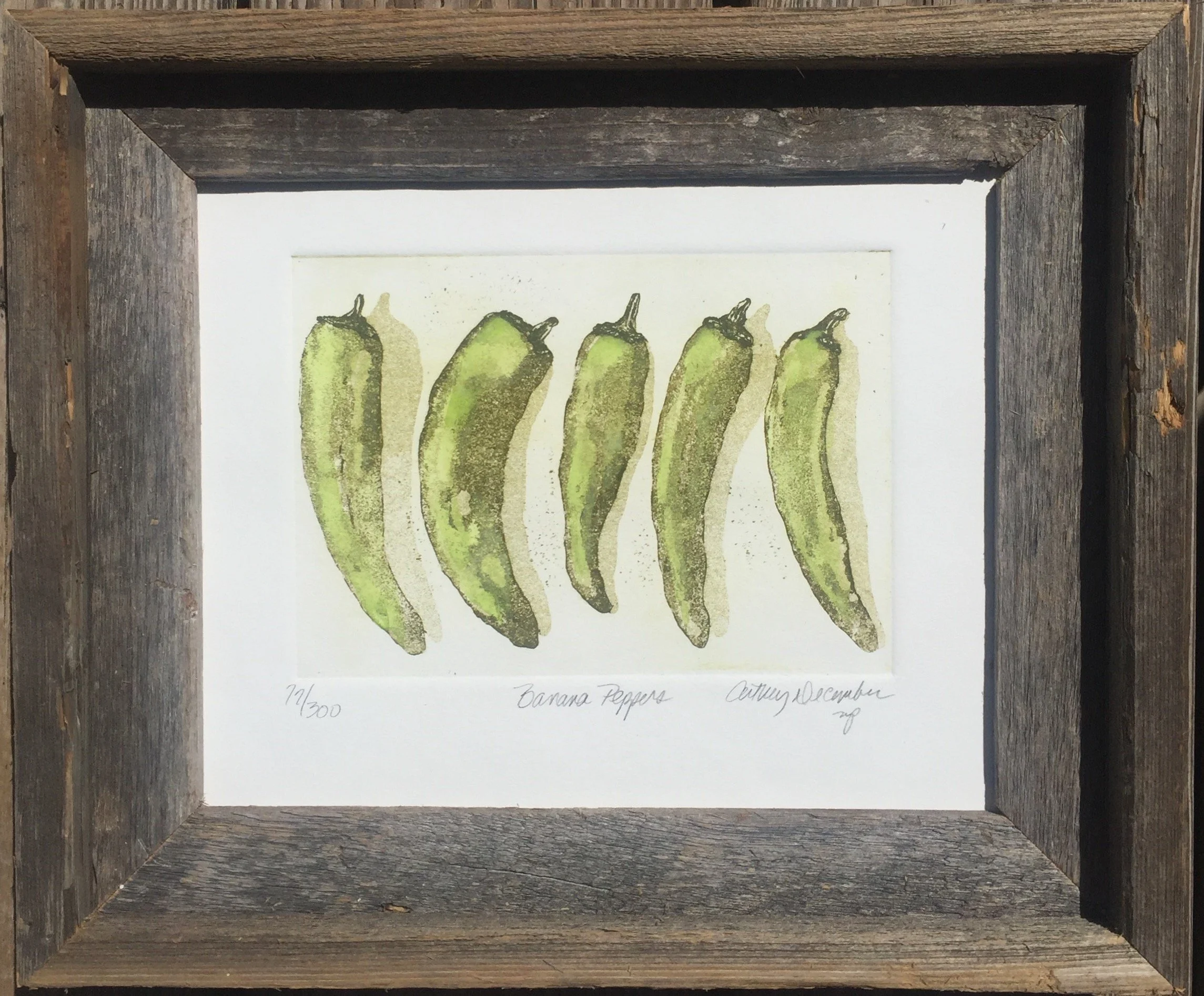 Banana Peppers Framed