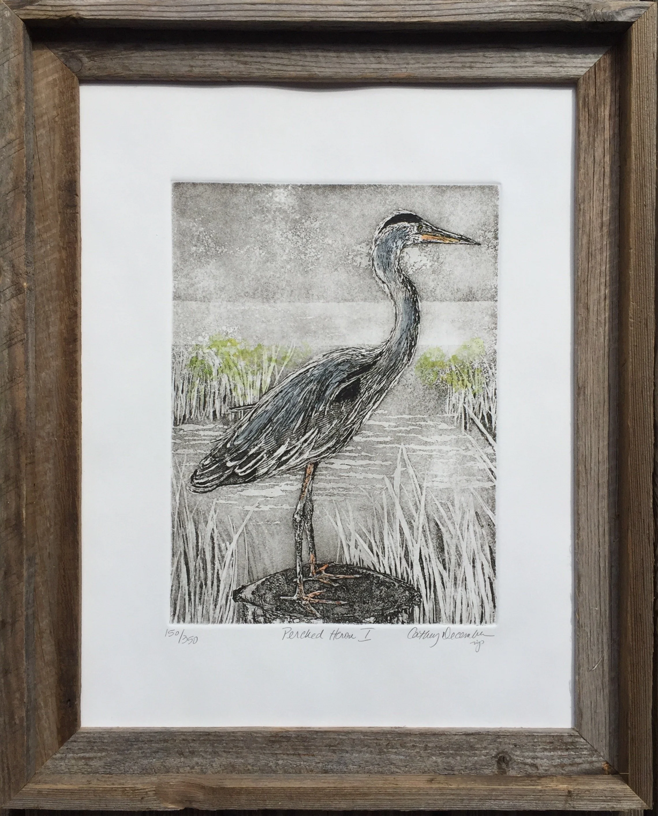 Perched Heron I Framed