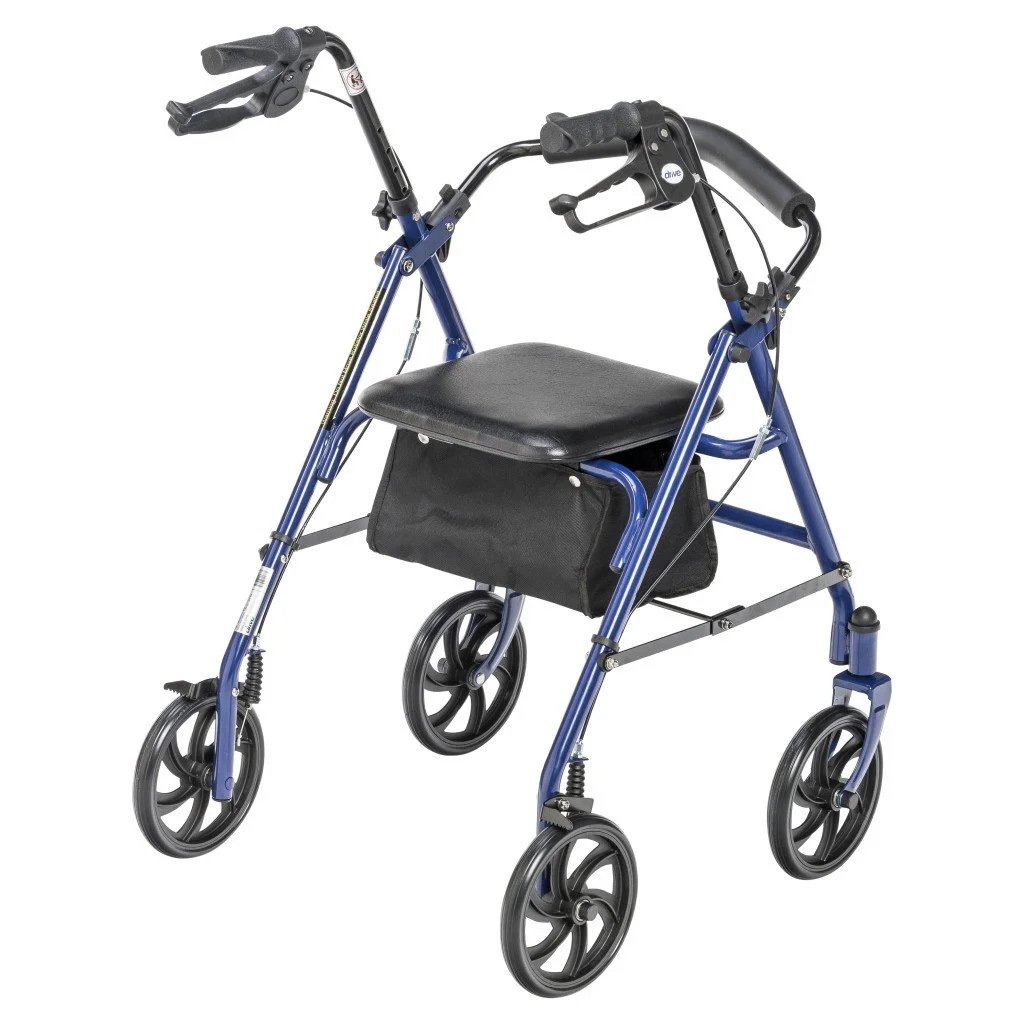 Durable 4 Wheel Rollator with 7.5" Casters rear view.jpeg