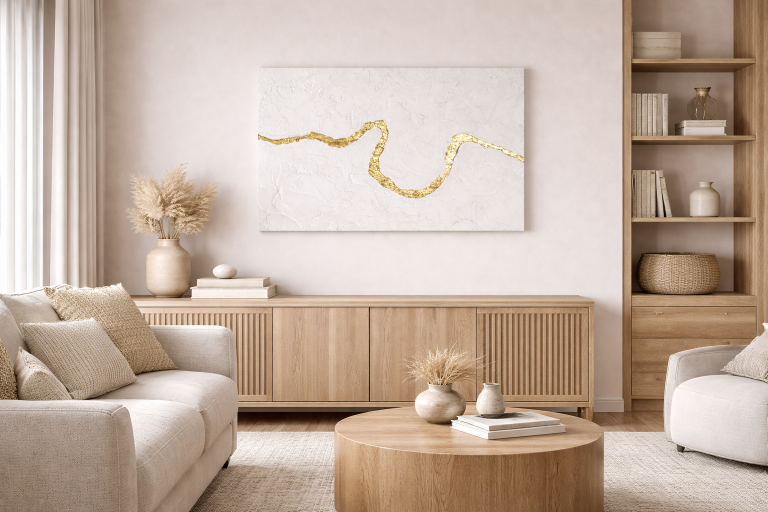 Mississippi River | New Orleans Region | Customizable Gold Leaf Map Painting | Large Textured Wall Art (36" x 24")
