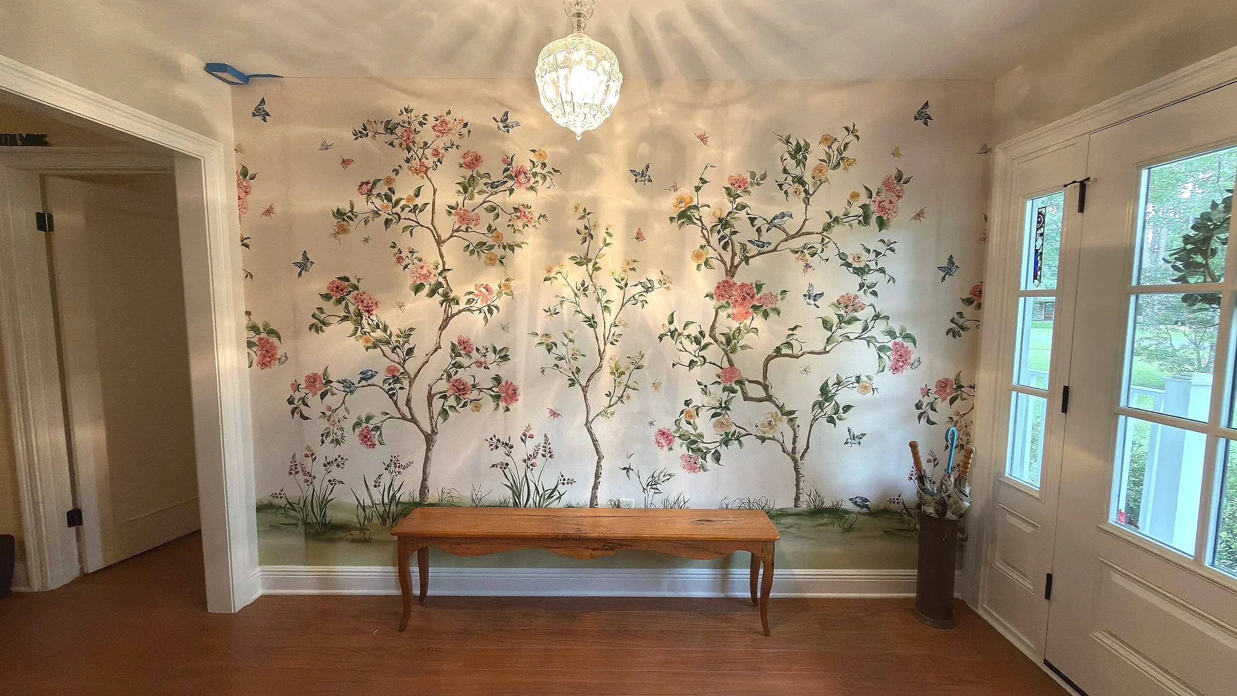 Chinoiserie Wallpaper Mural Installation