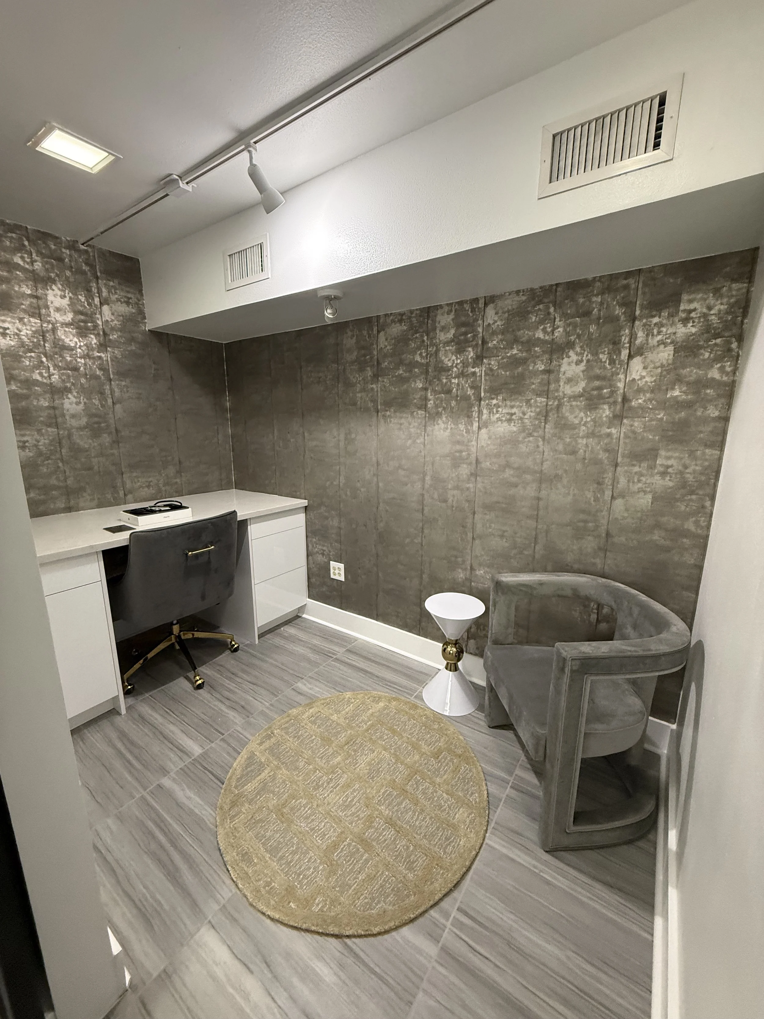 Office wallpaper installation