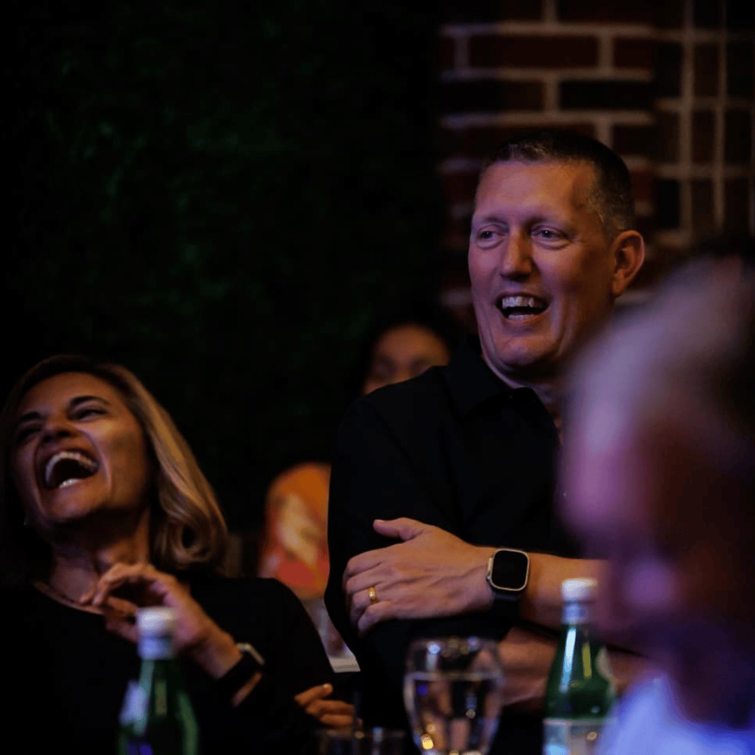 man and woman laughing efendi comedy show