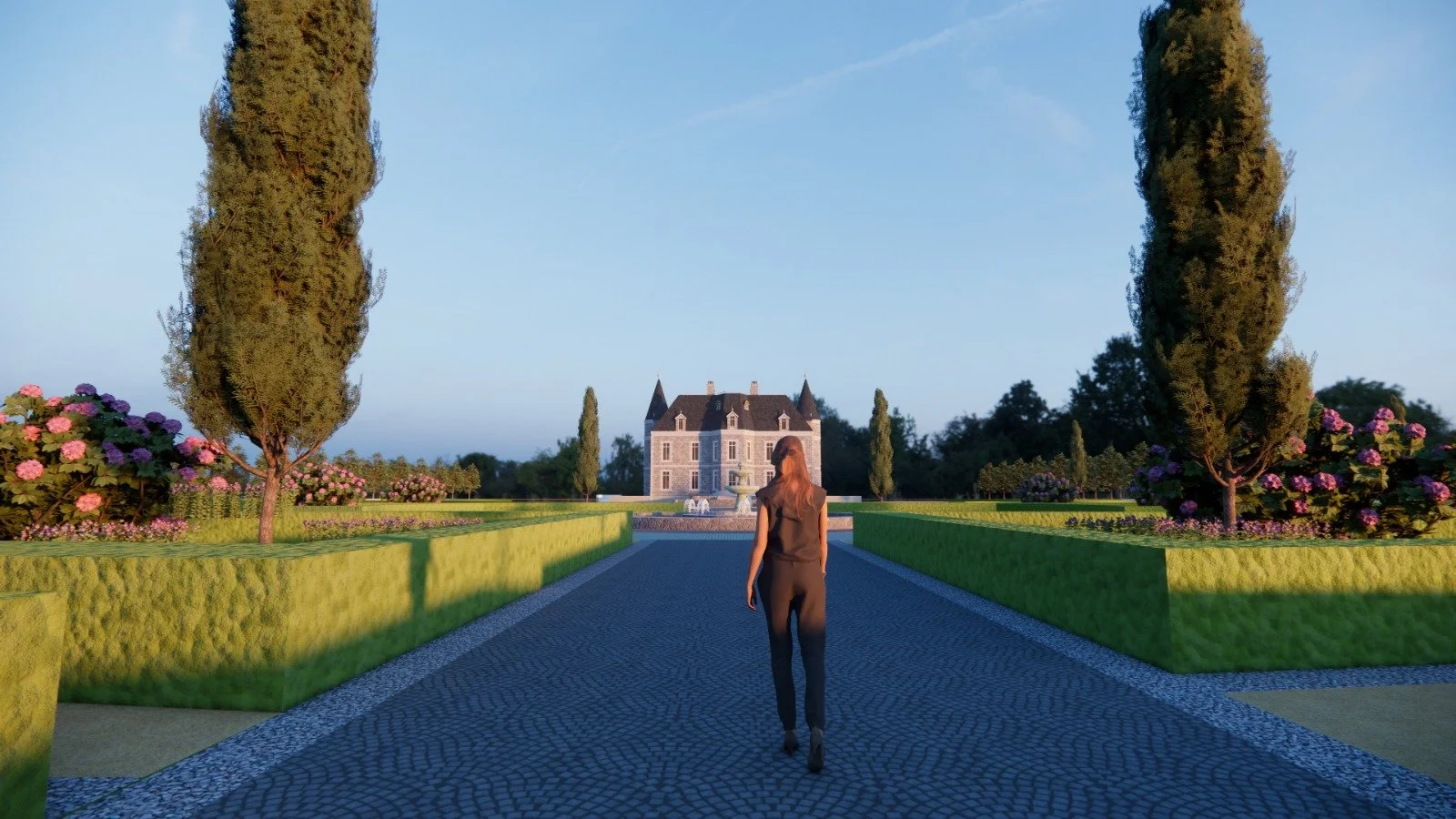 Perspective Render - Enscape - Front Walk 