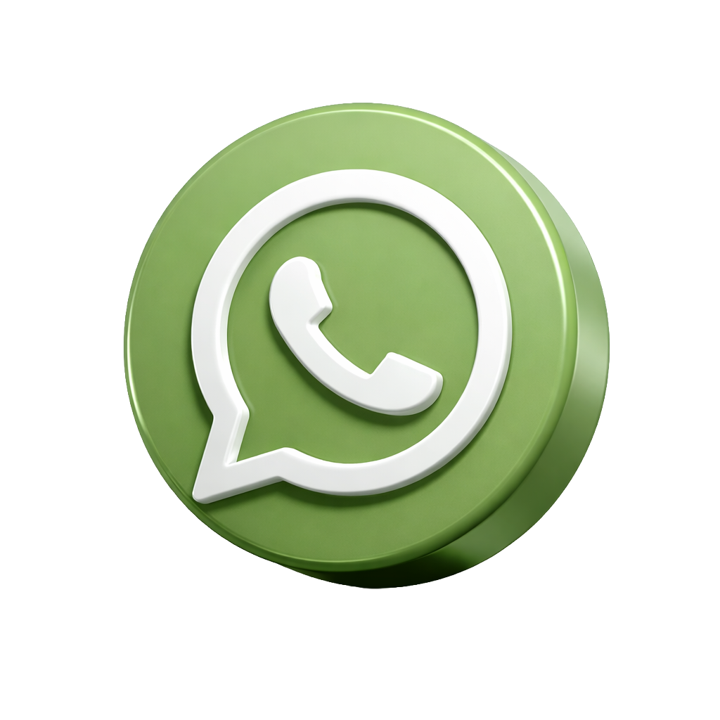 Iconsymbol für WhatsApp, grüner Kreis mit weißem Sprechblasen- und Telefon-Symbol