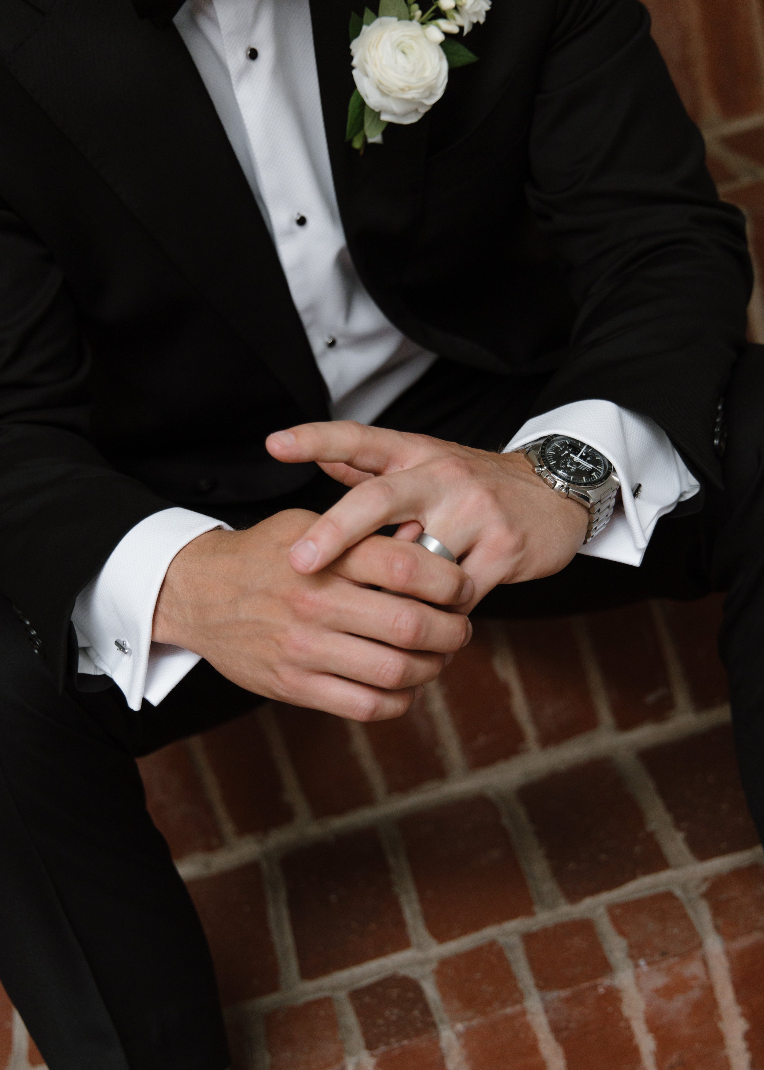 LaPanta Omann Wedding portraits, groom portraits, groom private moment