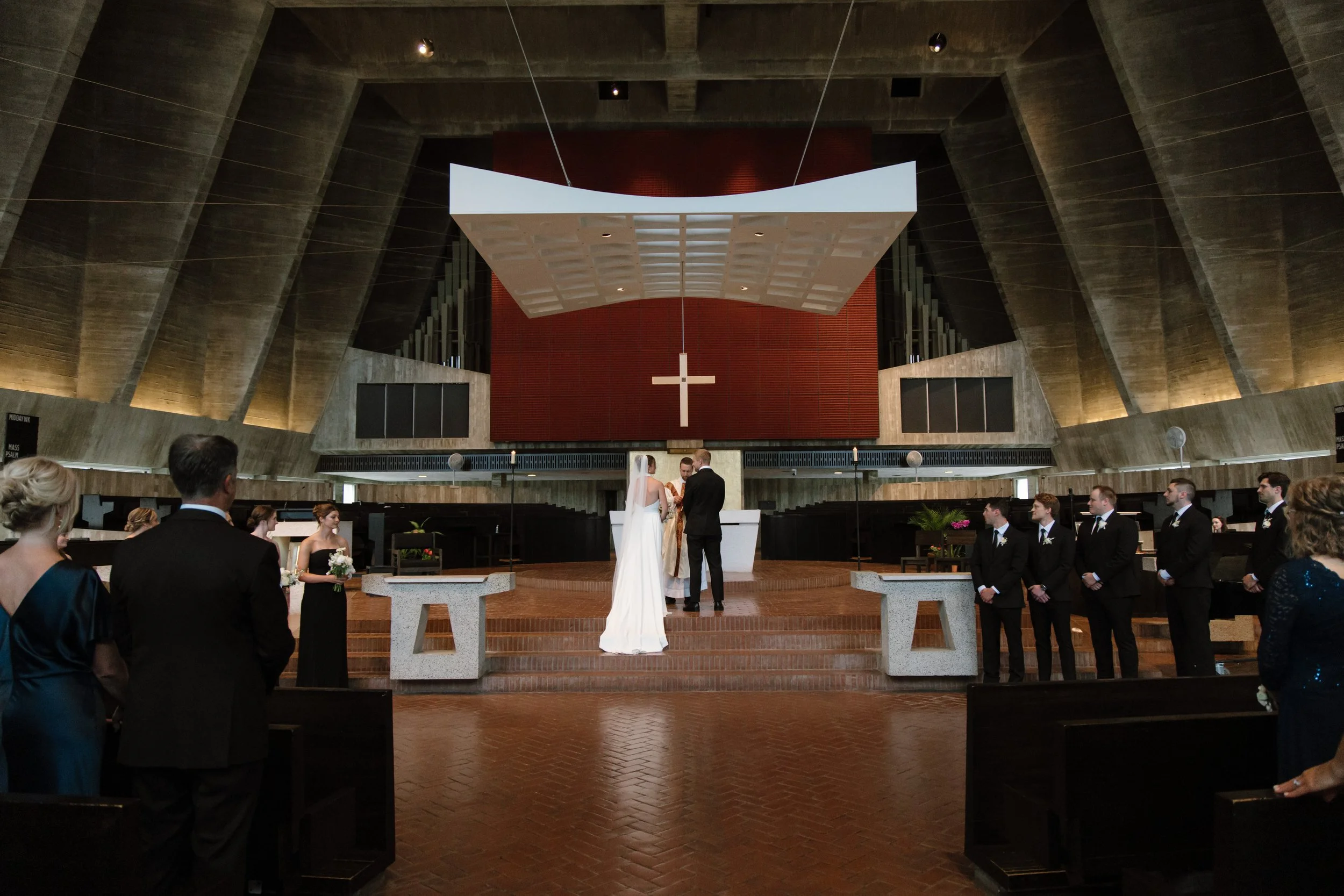 LaPanta Omann Wedding Portraits, St. John's Abbey, St. Cloud MN, Ceremony Photos