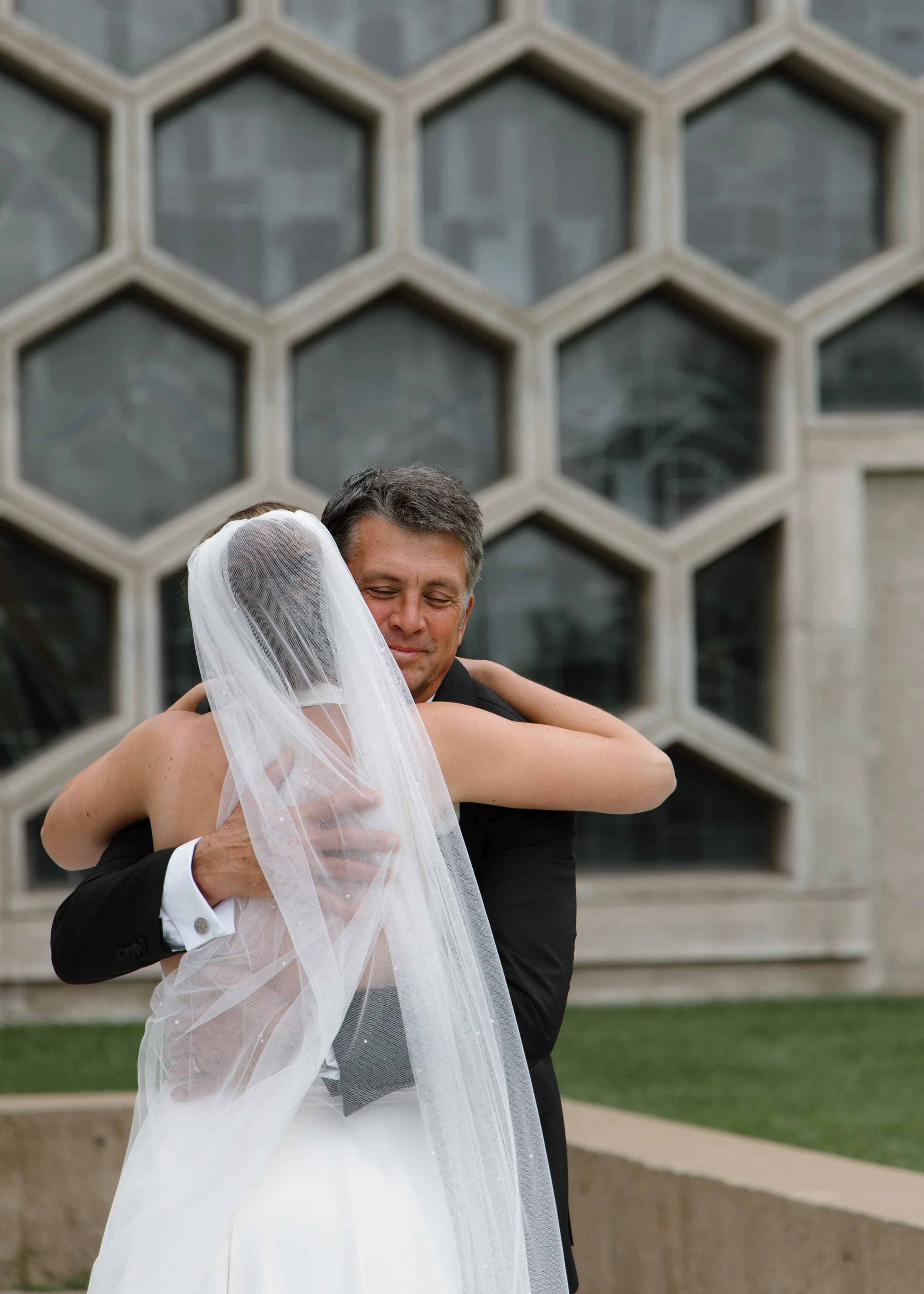 LaPanta Omann Wedding Portraits, Anthony LaPanta, bride and father first look portraits