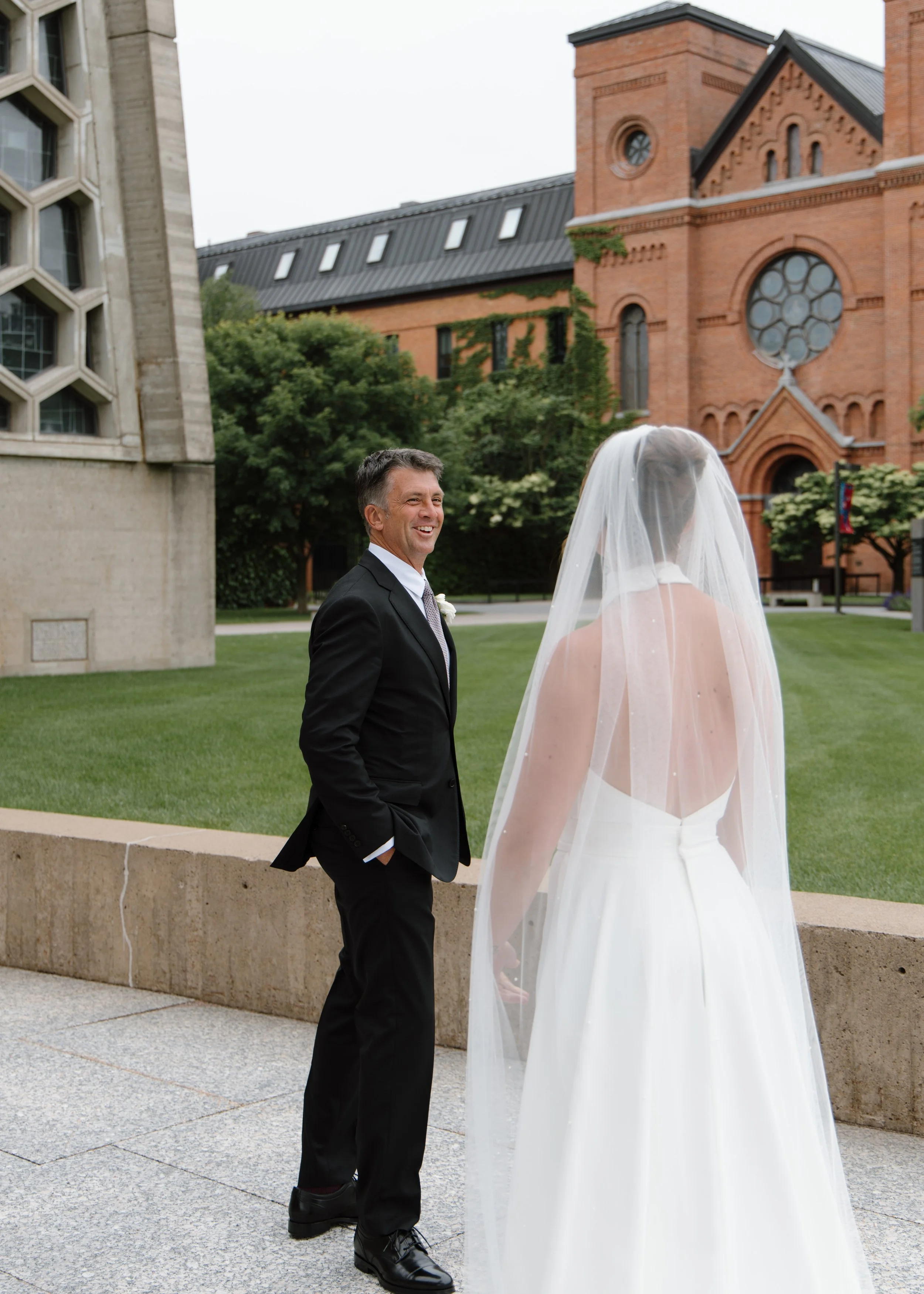 LaPanta Omann Wedding Portraits, Anthony LaPanta, bride and father first look portraits