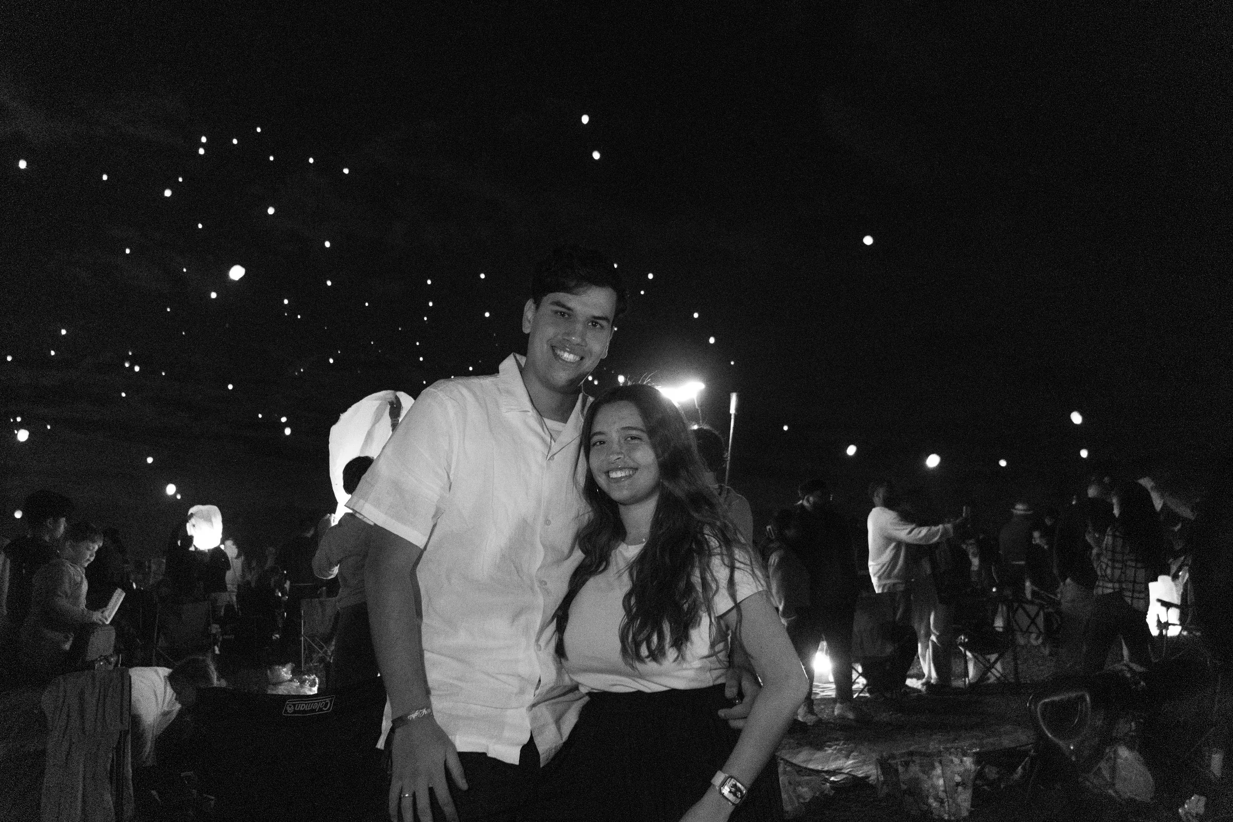 black and white couple smiling