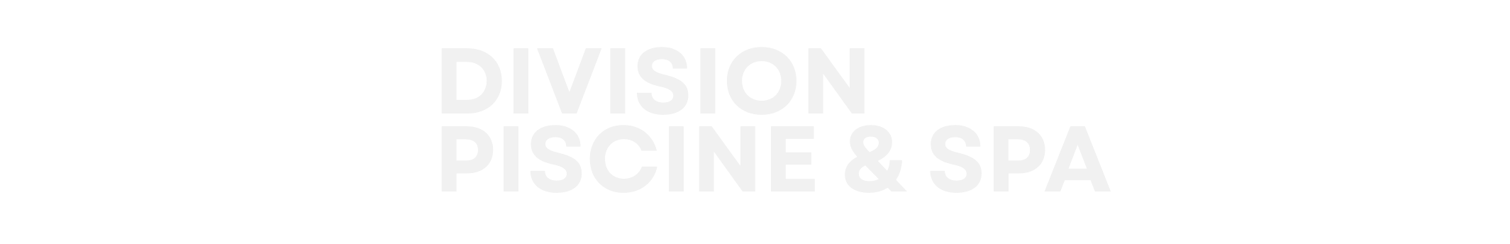 Logo de la division Piscine & Spa avec des vagues stylisées en haut et en bas.